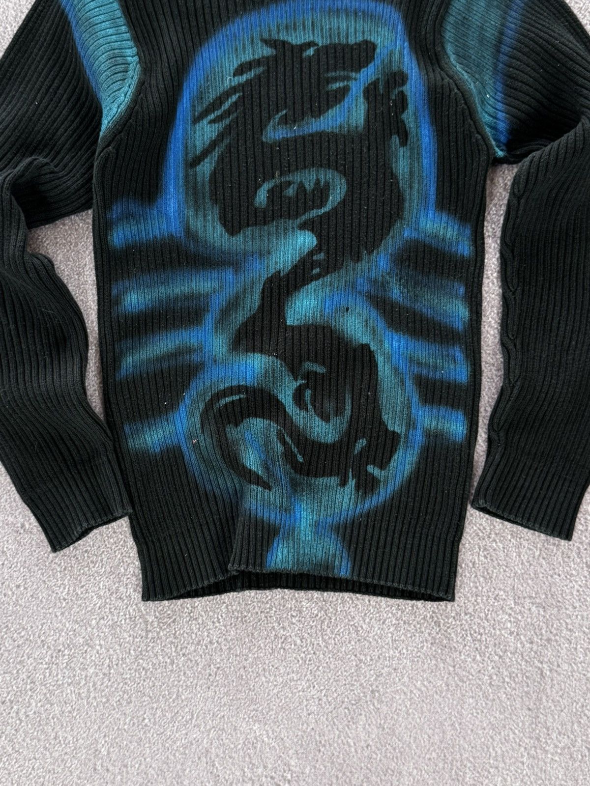 Diesel Vintage Diesel style Big Japan Dragon y2k ribbed sweater Size US S / EU 44-46 / 1 - 3 Thumbnail