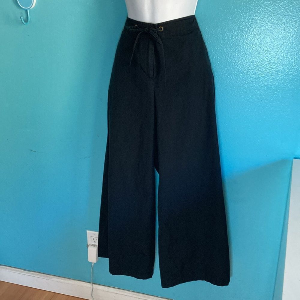 Eileen Fisher Eileen Fisher Project Size L Wide Leg Black Crop Organic Cot Size 34" / US 12 / IT 48 - 4 Thumbnail