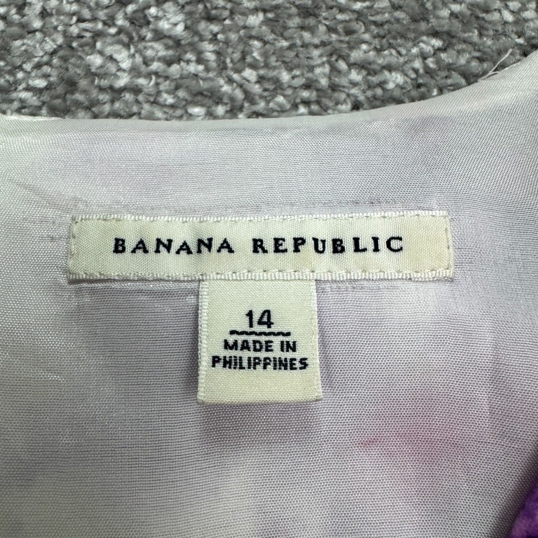 Banana Republic Banana Republic Tie-Dye Pleated Midi Dress Womens 14 Purple Sleeveless V-Neck Size XL / US 12-14 / IT 48-50 - 7 Thumbnail