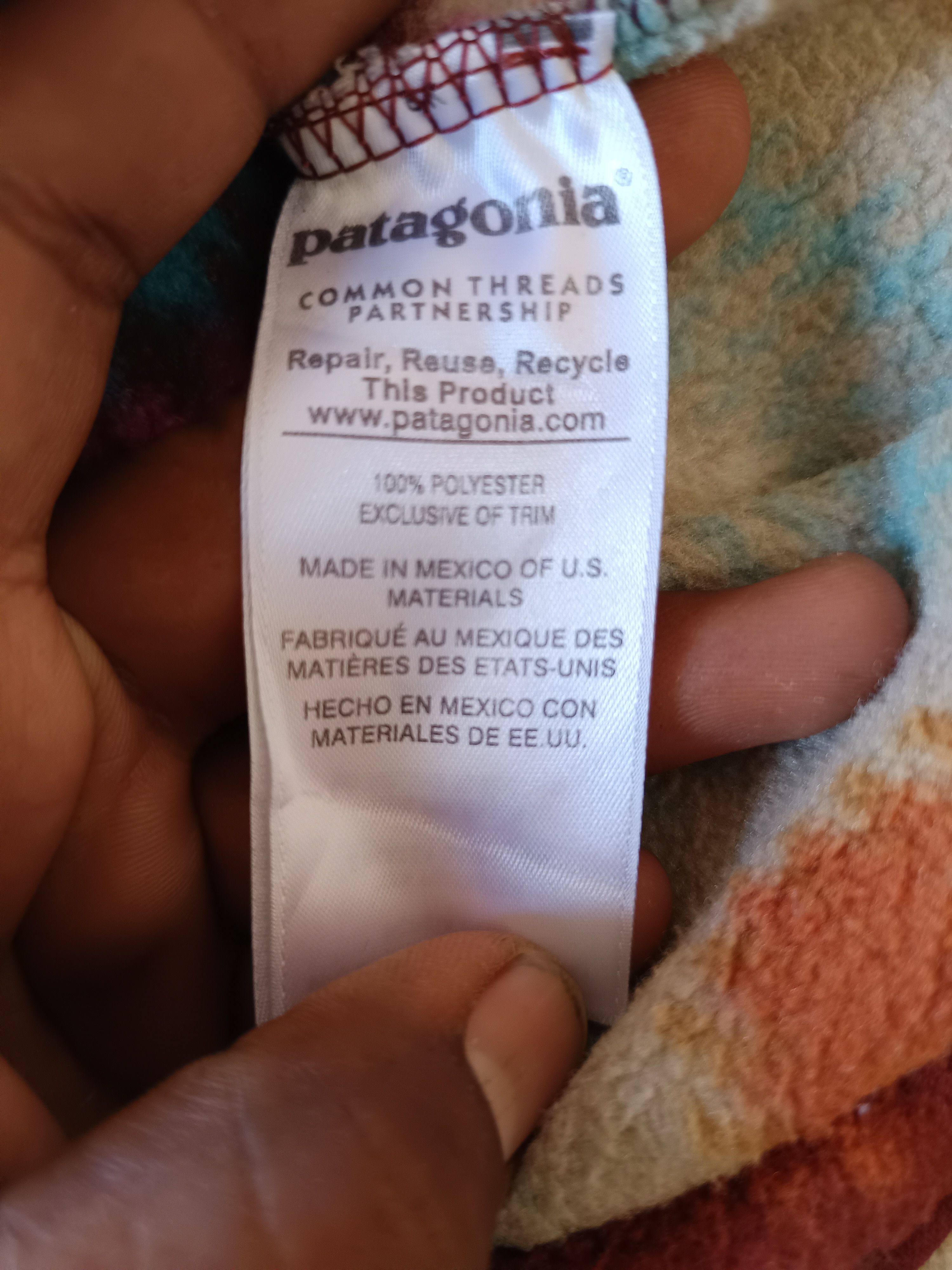 Patagonia × Vintage Patagonia Synchilla Tribal Aztec Fleece Pullover Size US L / EU 52-54 / 3 - 7 Thumbnail