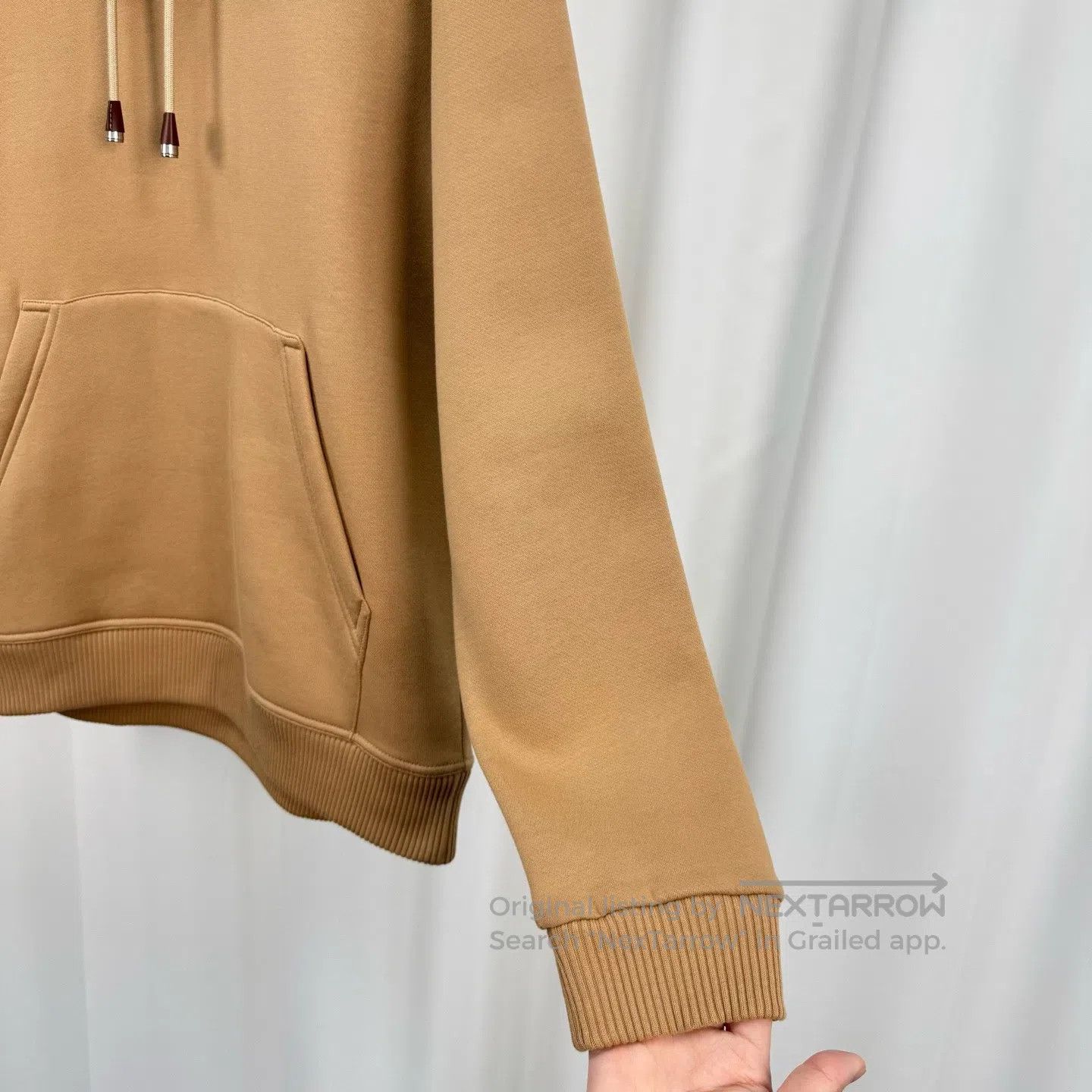 Burberry Burberry Camel Hoodie with Plaid Hood Lining| Size S / US 4 / IT 40 - 4 Thumbnail