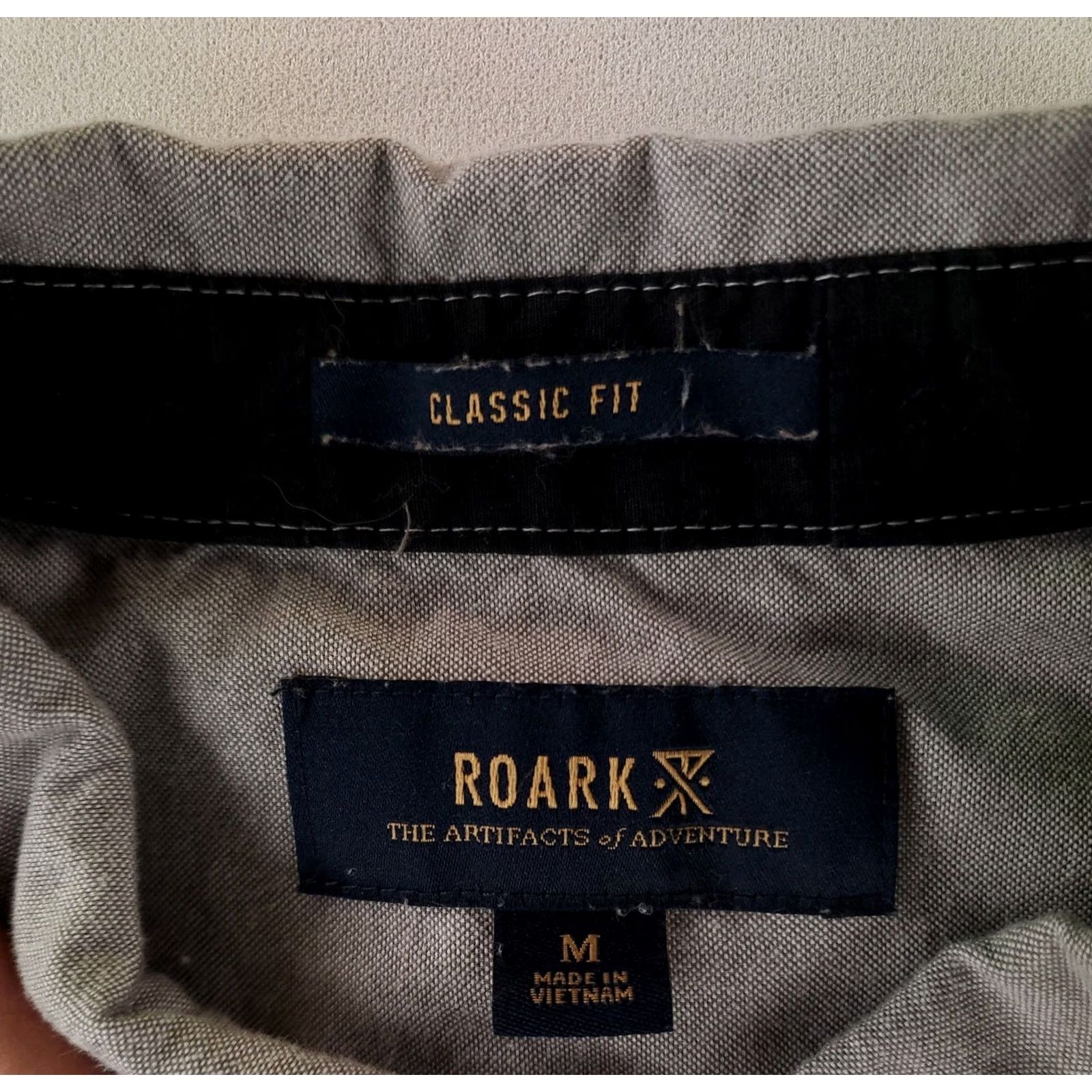 Roark Roark Shirt Button Up Short Sleeve Classic Fit Gray Mens M Size US M / EU 48-50 / 2 - 3 Thumbnail