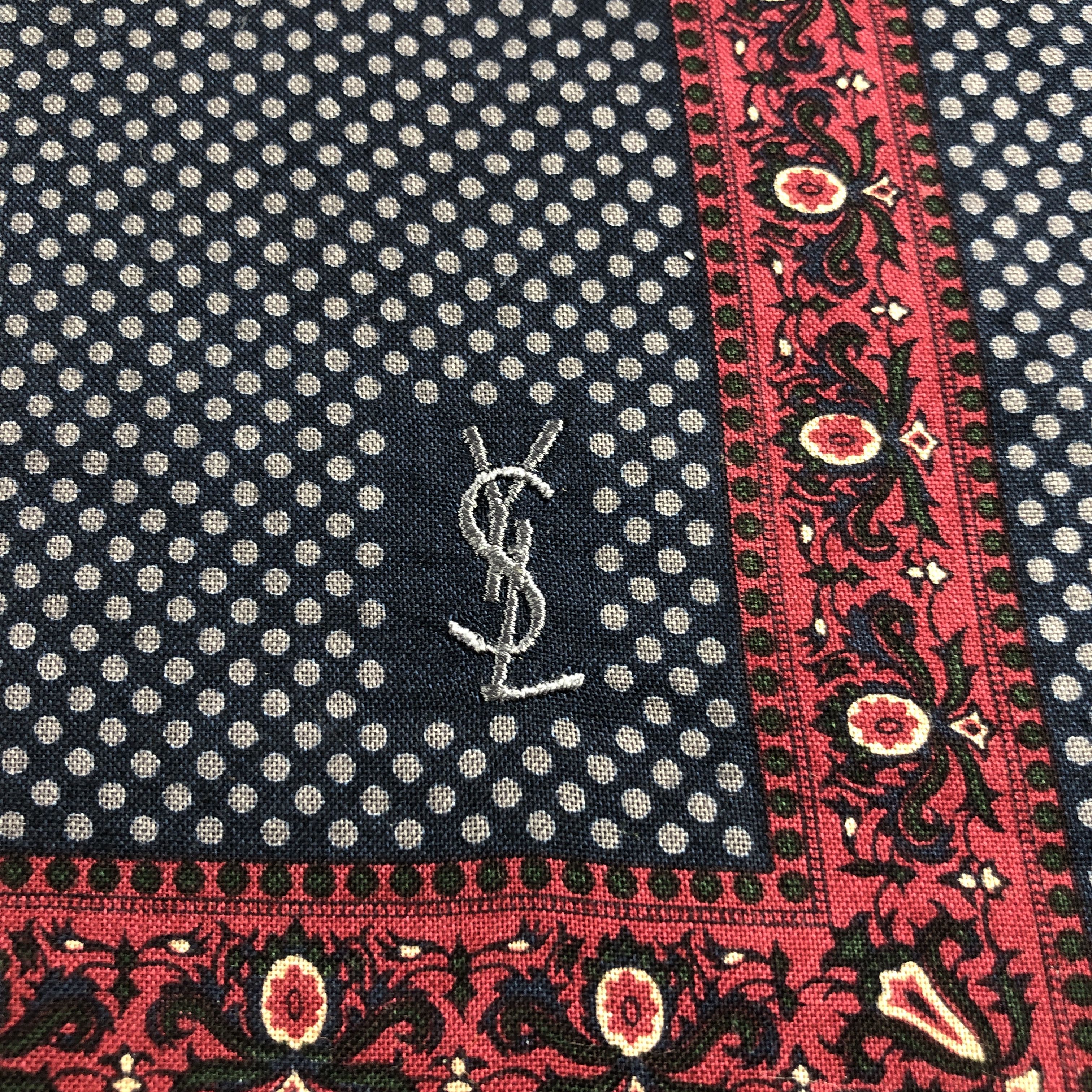 Yves Saint Laurent YSL Handkerchief Neckerchief Bandana H2656 Size ONE SIZE - 4 Thumbnail