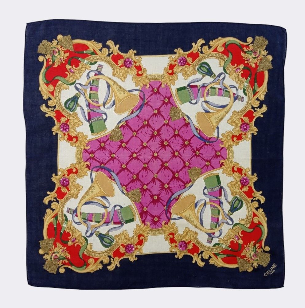 Celine Vintage Celine Handkerchief Neckerchief Bandana H199I Size ONE SIZE - 1 Thumbnail