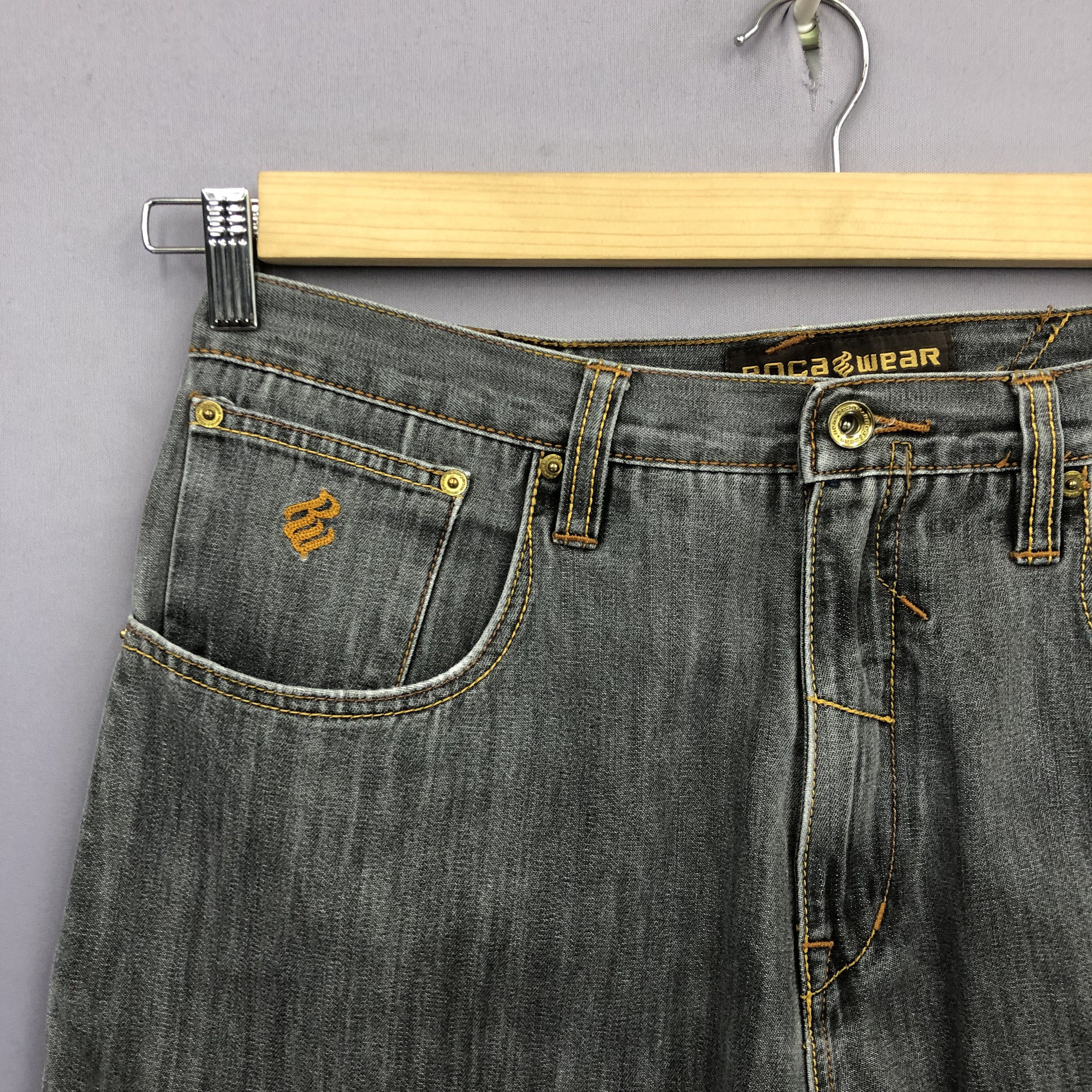 Rocawear Crazy 90s Rocawear Baggy Jeans Faded Skater Jnco Style Denim Size US 34 / EU 50 - 4 Thumbnail