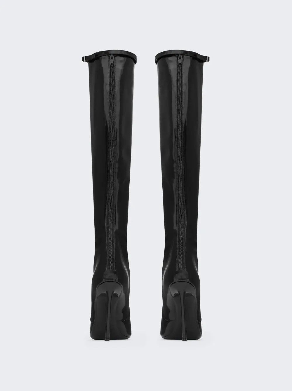 Saint Laurent Paris o1b1hav111224 Justify Boots in Shiny Leather in Black Size US 7.5 / IT 37.5 - 3 Thumbnail