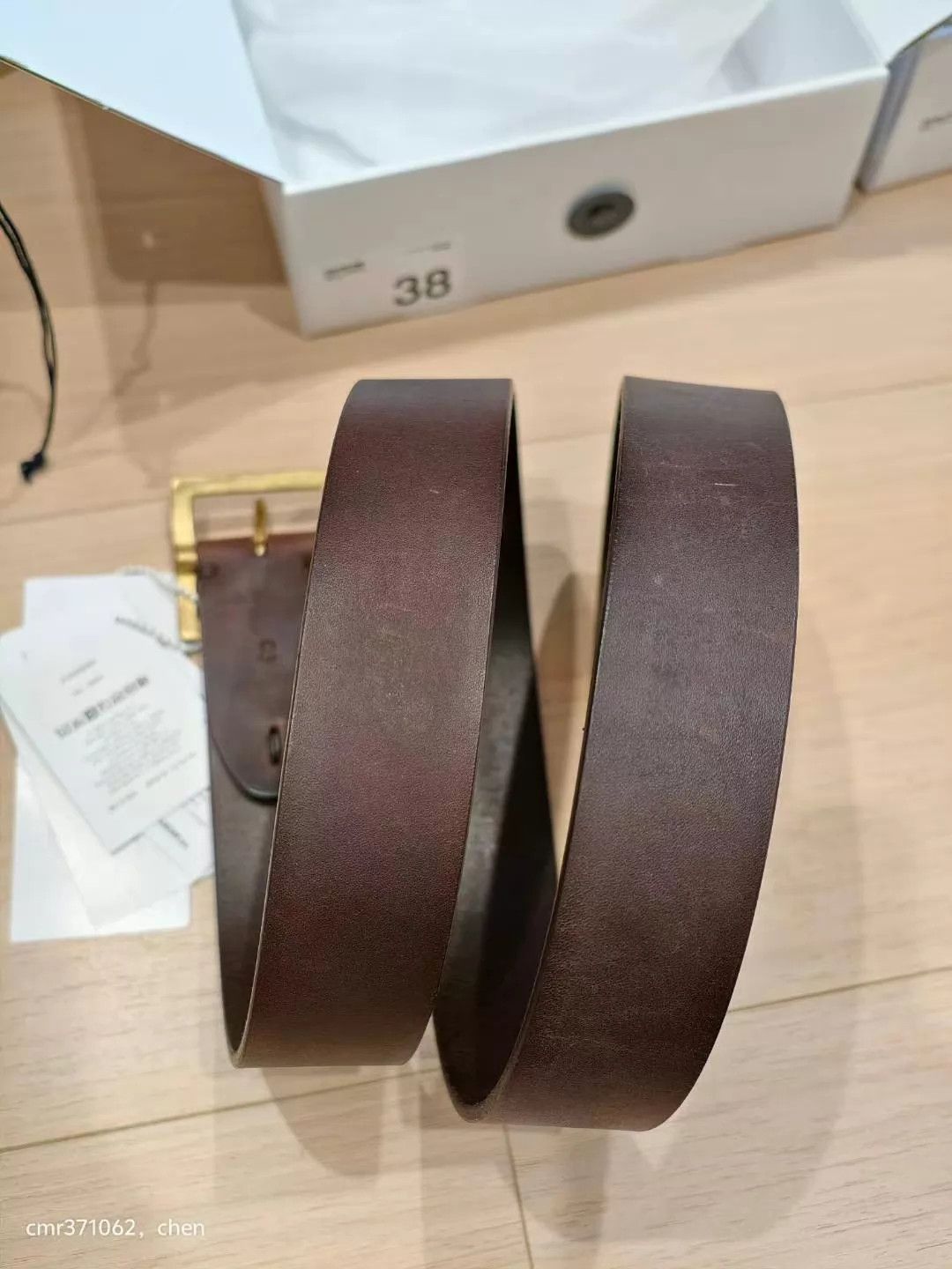 Visvim VISVIM 24AW PLAIN BELT 40MM dk brown w38 Horween Size ONE SIZE - 4 Thumbnail