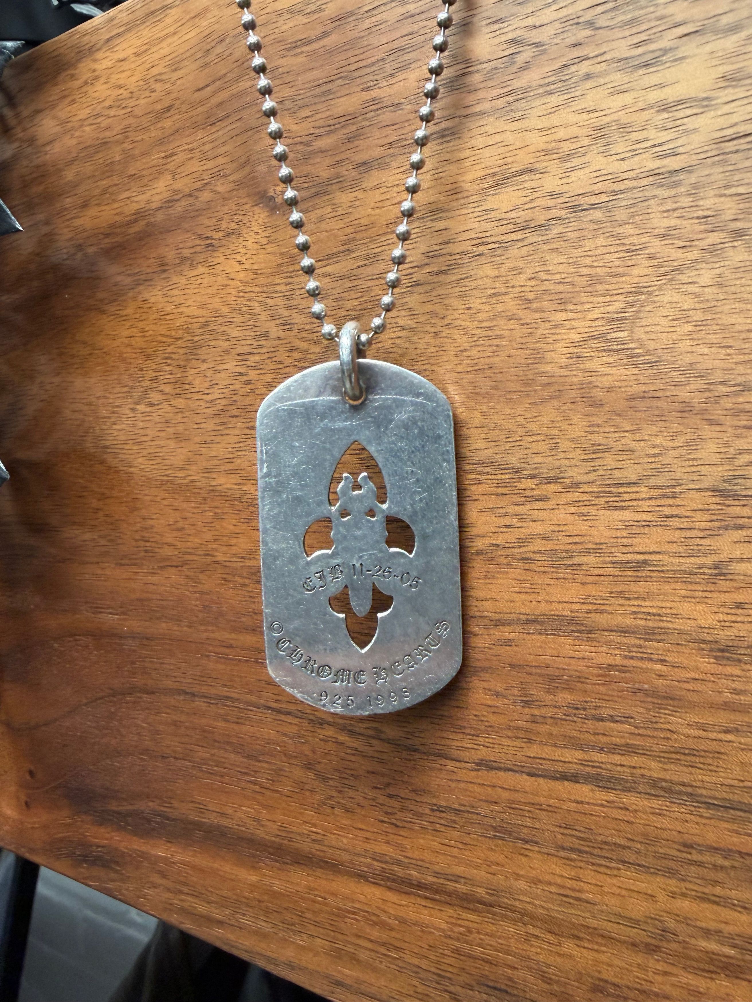 Chrome Hearts Chrome Hearts Dagger ‘Fleur Cutout’ 925 Silver Dogtag Size ONE SIZE - 3 Thumbnail