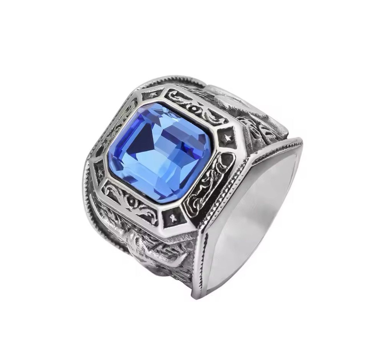Jewelry × Vintage Stainless Cool West Cowboy Retro Style Big Ring Size ONE SIZE - 2 Thumbnail