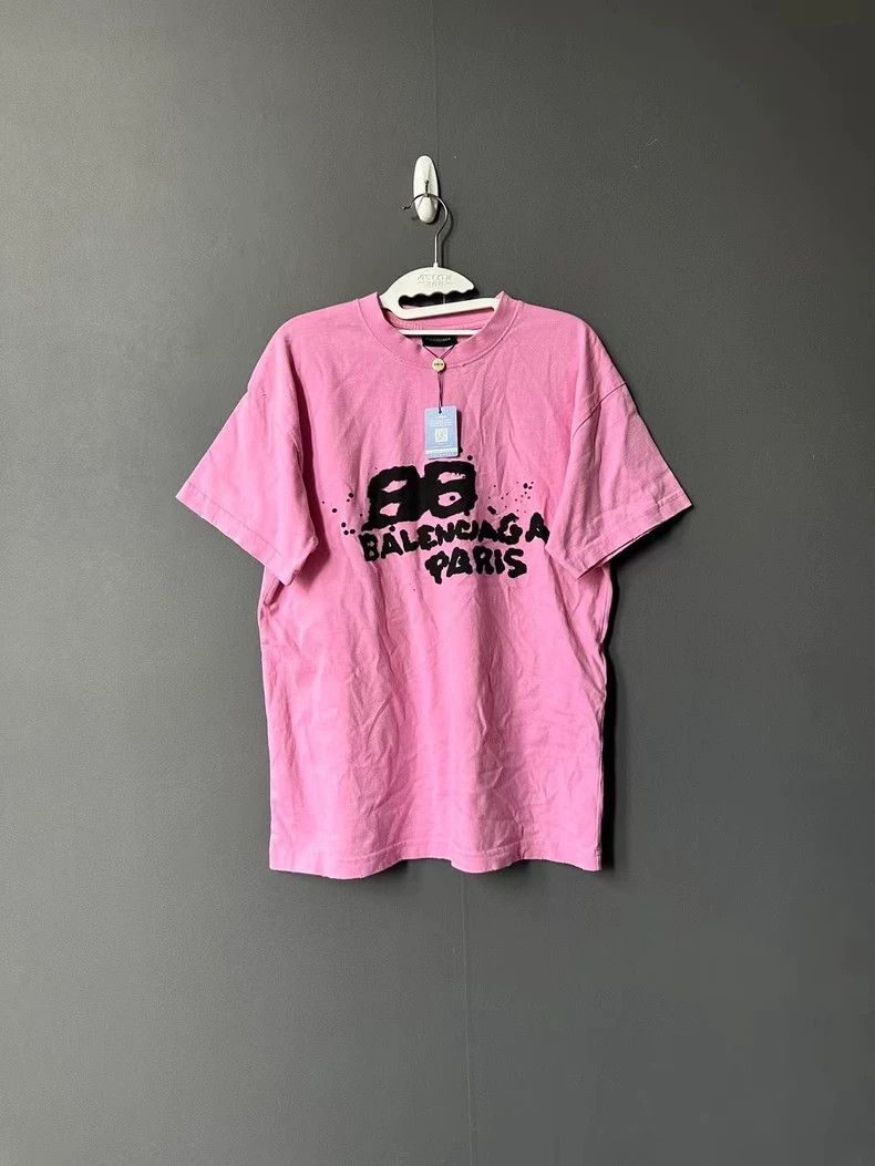 Balenciaga Balenciaga Pink Graffiti Short Sleeve Size US XS / EU 42 / 0 - 1 Thumbnail