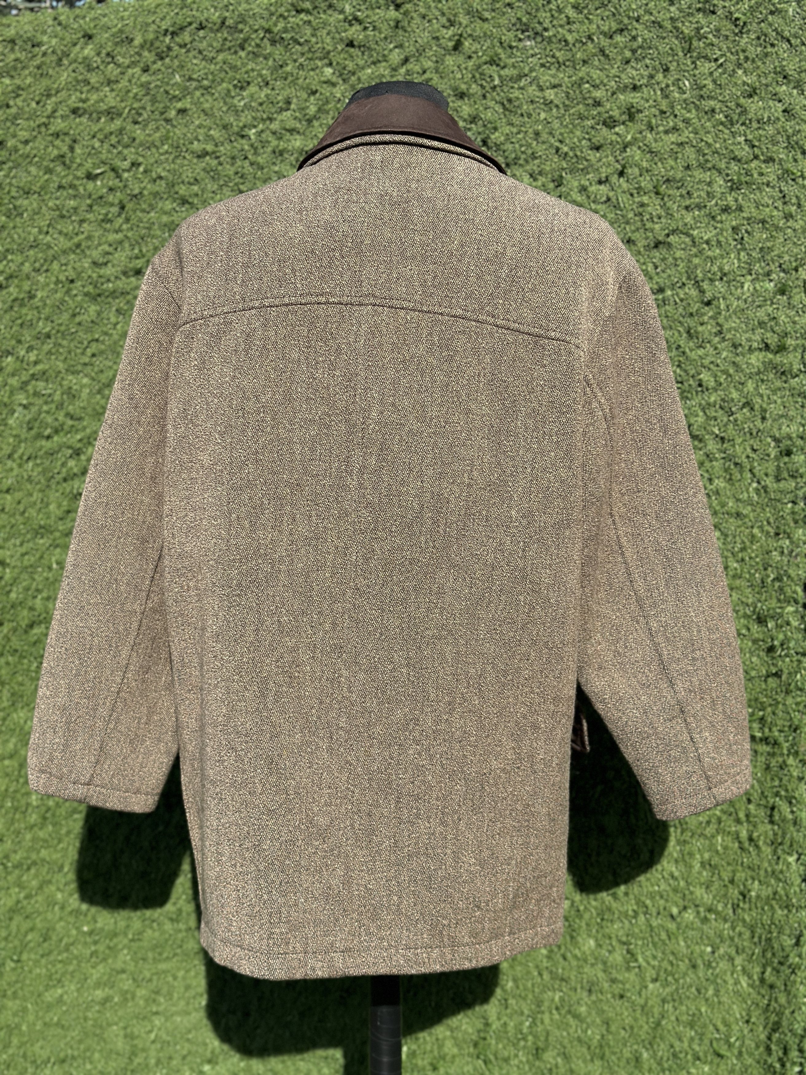 Canali Canali Wool Cashmere Tweed Style Coat Leather Collar 50 IT Size US M / EU 48-50 / 2 - 4 Thumbnail