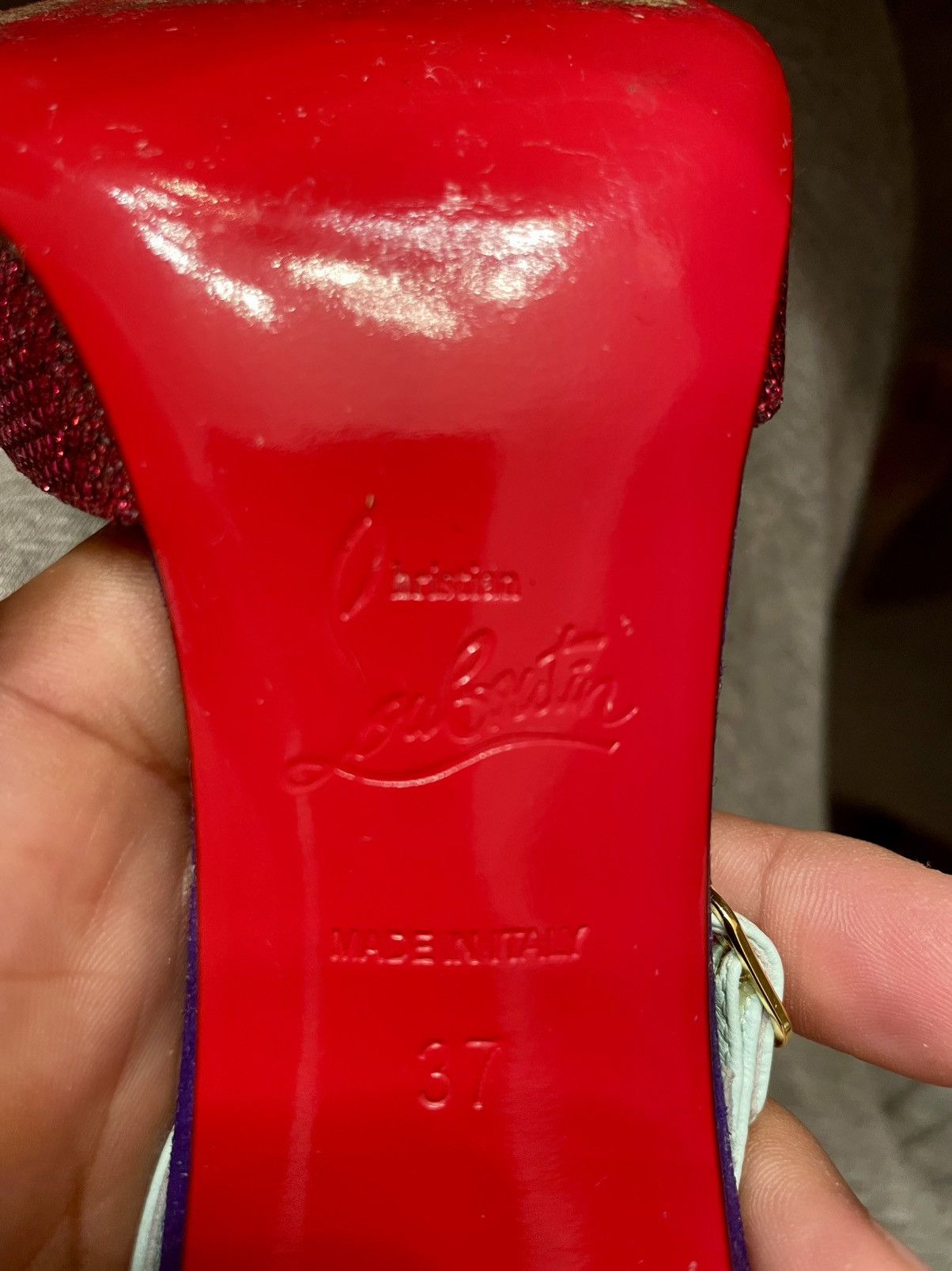 Christian Louboutin Christian Louboutin Peep-Toe Heels with Butterfly Bows Size US 7 / IT 37 - 10 Thumbnail
