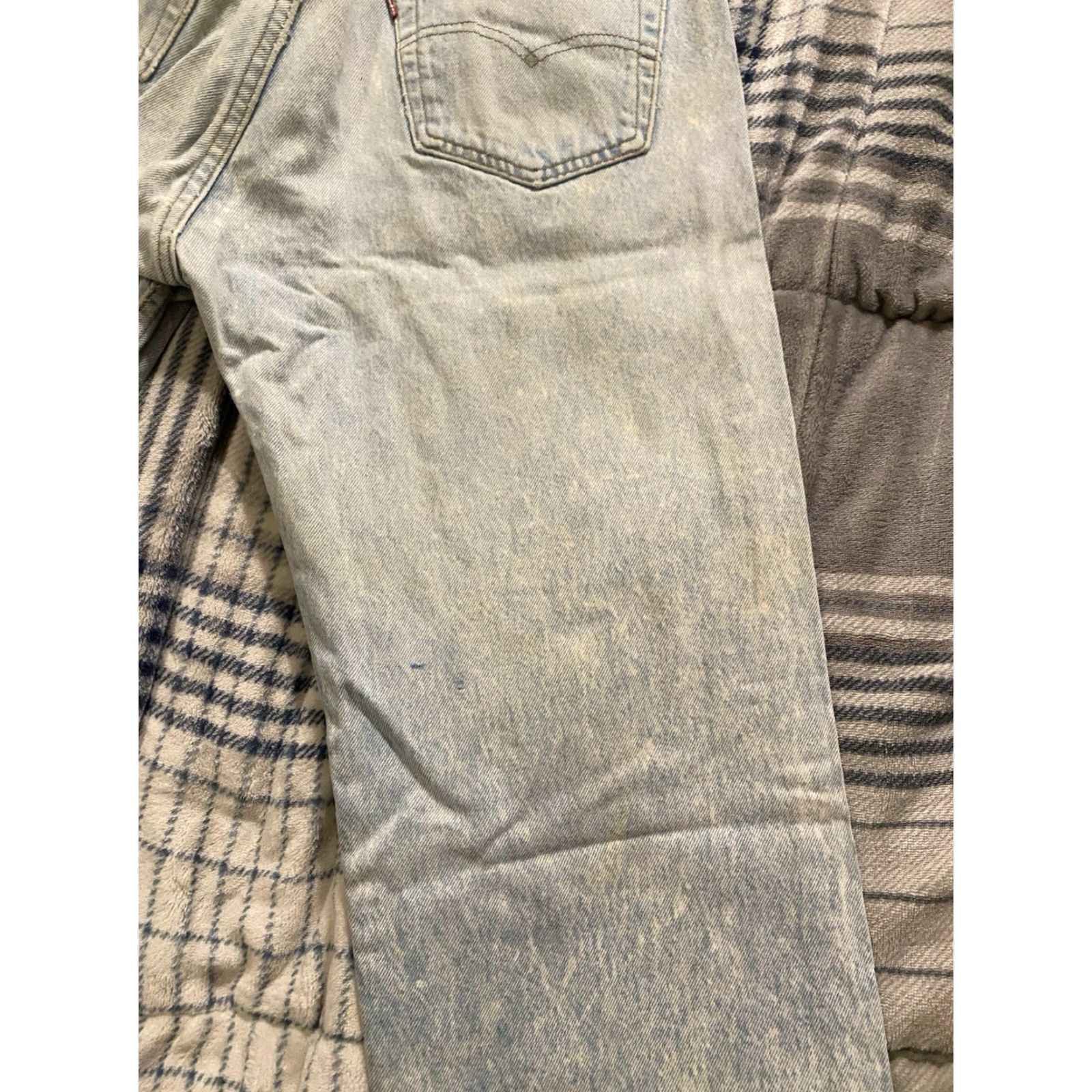 Levi's VINTAGE Levi’s 501 Jeans Button Fly Acid Wash 33x34 Made In USA Jeans Mens Size US 33 - 5 Thumbnail