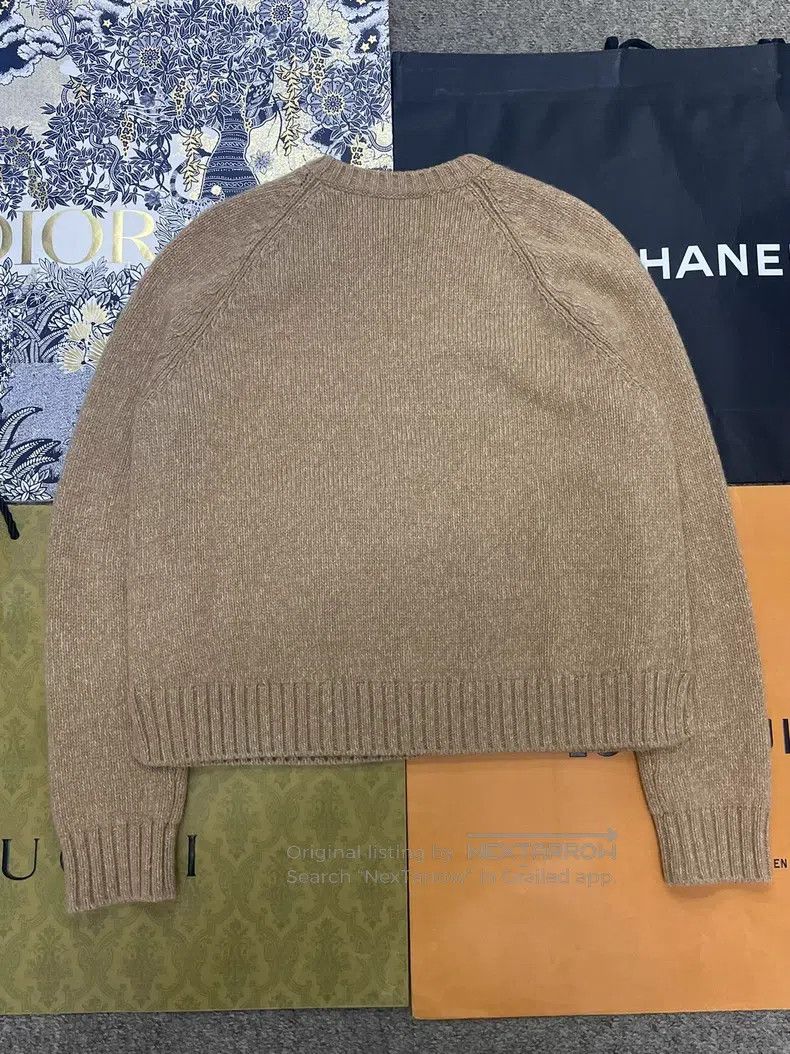 Loro Piana Loro Piana Khaki Classic Round Neck Cashmere Sweater Size XS / US 0-2 / IT 36-38 - 2 Thumbnail