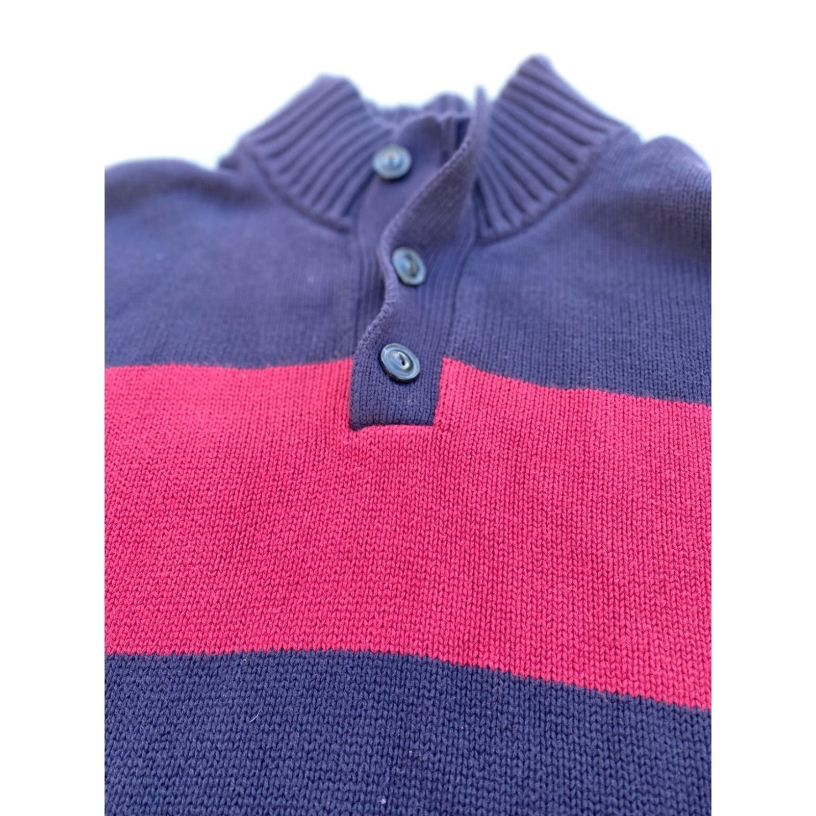Polo Ralph Lauren Polo Jeans Ralph Lauren Men's Vintage Mock Neck Sweater Knit 90s Size M Navy Cotton Pullover Size US M / EU 48-50 / 2 - 4 Thumbnail