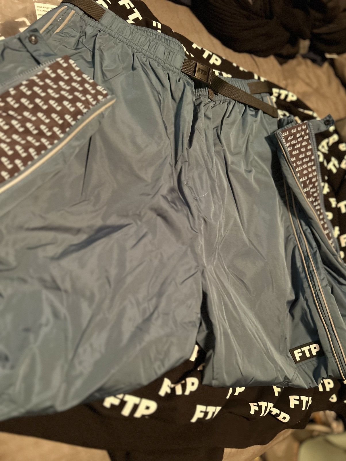 Fuck The Population FTP Nylon Pants Blue XL Size US 38 / EU 54 - 1 Thumbnail