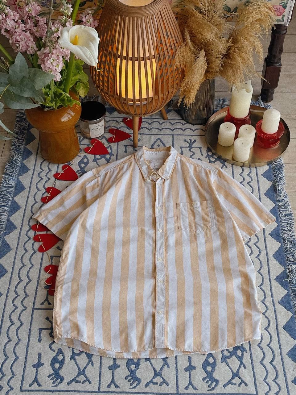 Norse Projects Norse Projects Theo Oxford Shirt Yellow Stripe Short Sleeve Size US XL / EU 56 / 4 - 1 Thumbnail