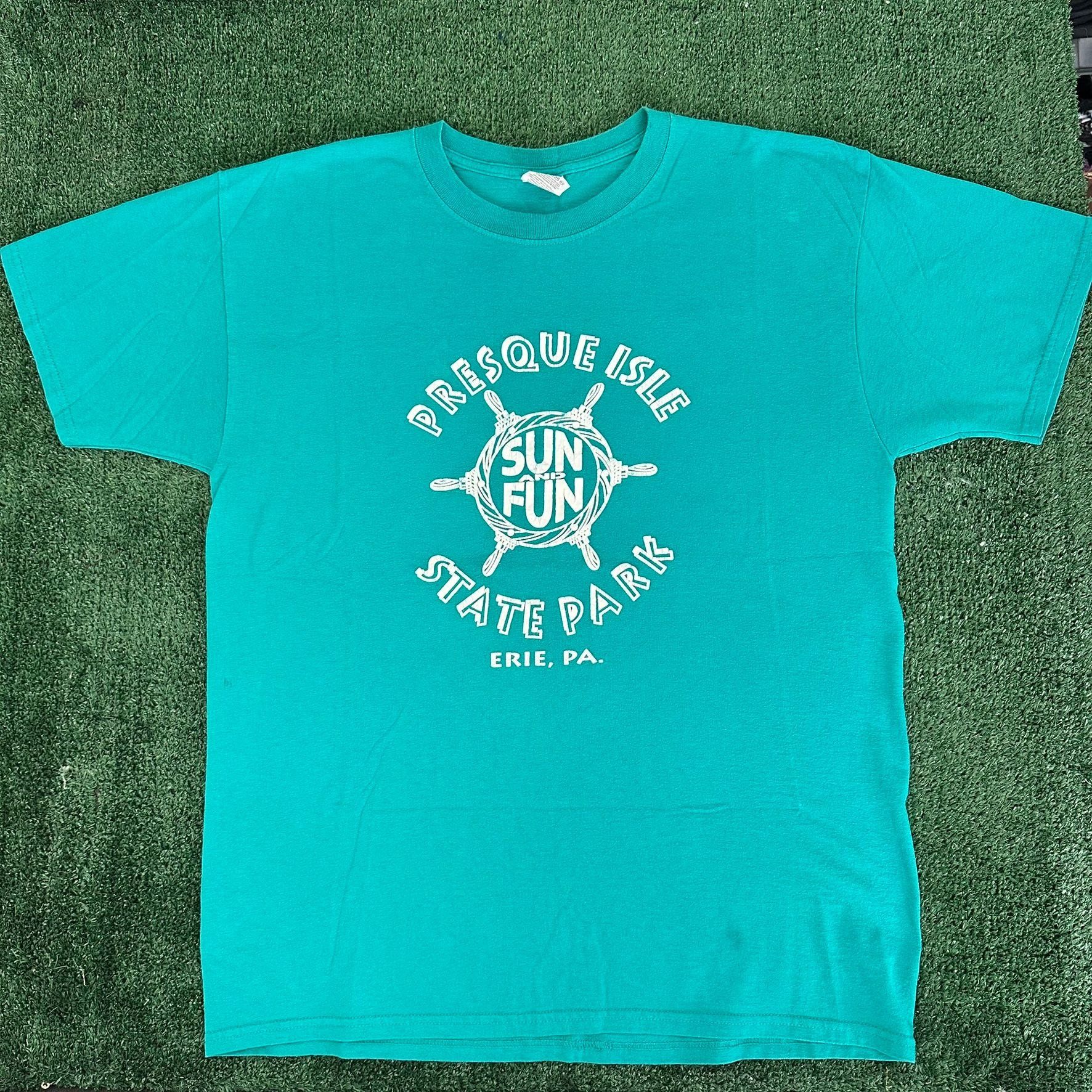 Jerzees Vintage Y2K Presque Isle State Park T-Shirt Erie PA Tee Size US L / EU 52-54 / 3 - 1 Thumbnail