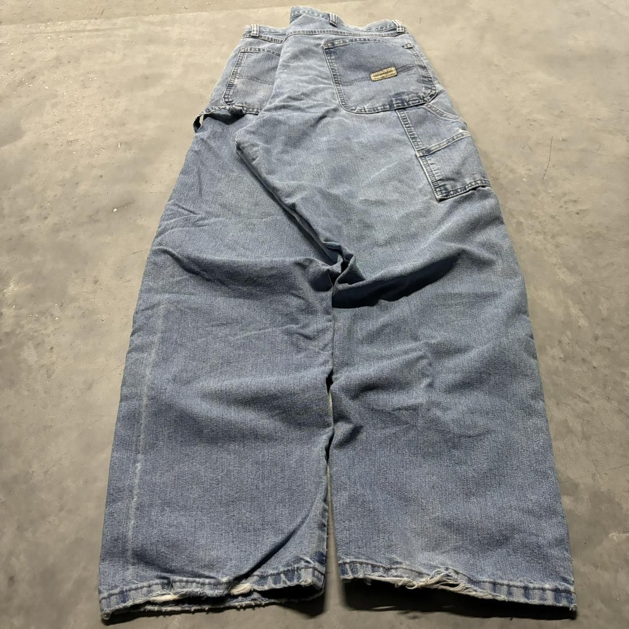 Japanese Brand × Vintage Crazy Vintage Y2K/2000s Baggy Carpenter Skater Workwear Denim Jeans! Size US 38 / EU 54 - 4 Thumbnail