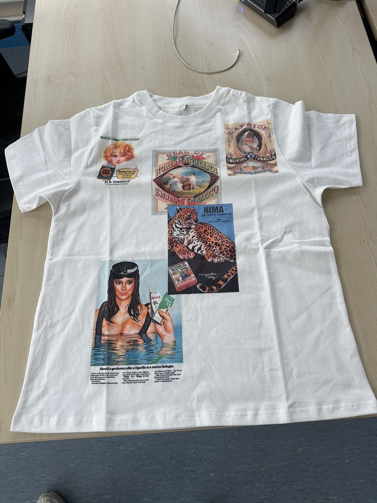 Vintage Vintage smoking graphic tee Size US M / EU 48-50 / 2 - 3 Thumbnail