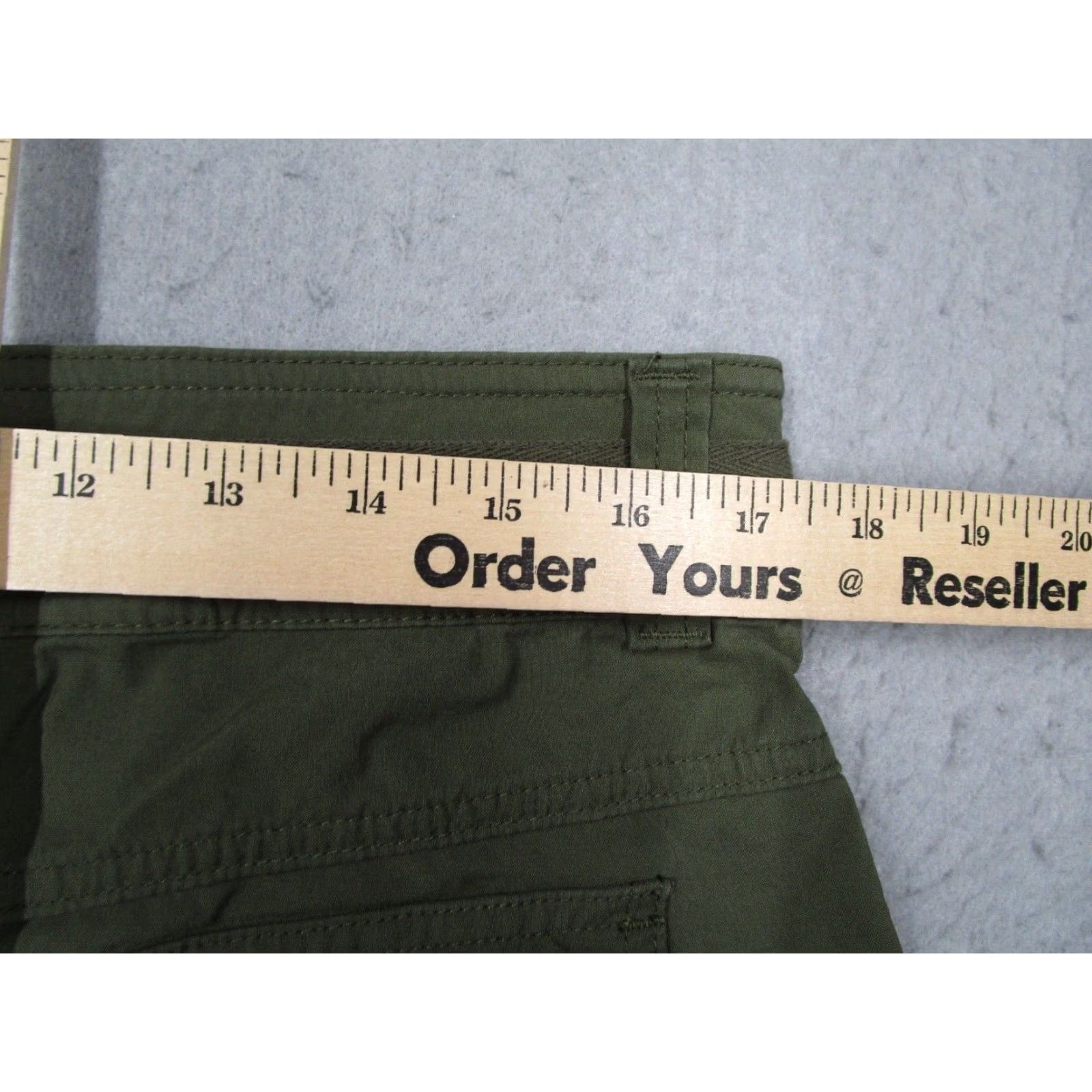 Prana PrAna Women's Green Essex Organic Cotton Blend Hiking Workwear Pants 34x28 Size 36" / US 14 / IT 50 - 6 Thumbnail