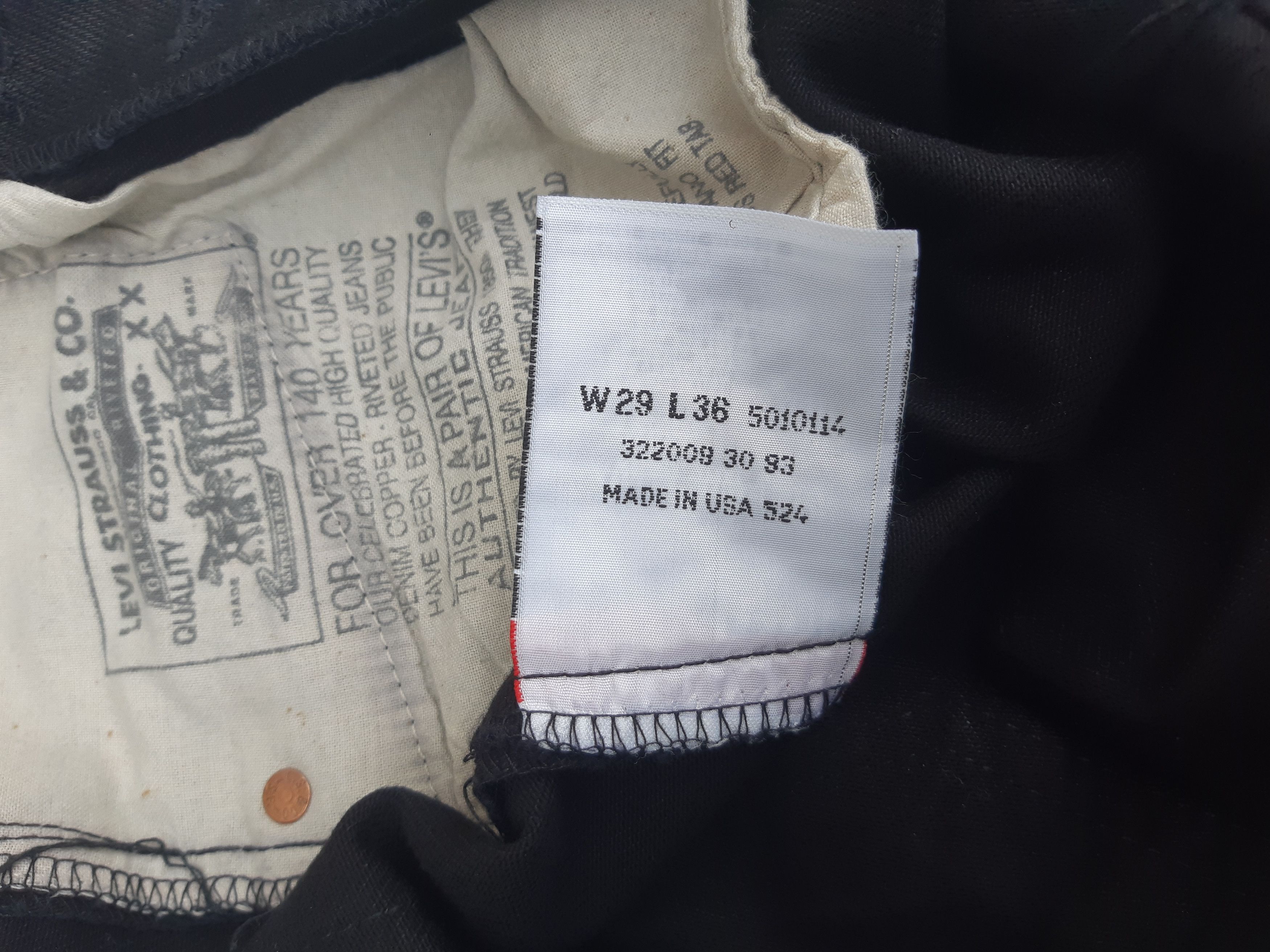 Levi's Vintage 90s LEVIS 501 Jeans USA size W30/L36 NOS Size 30" / US 8 / IT 44 - 7 Thumbnail
