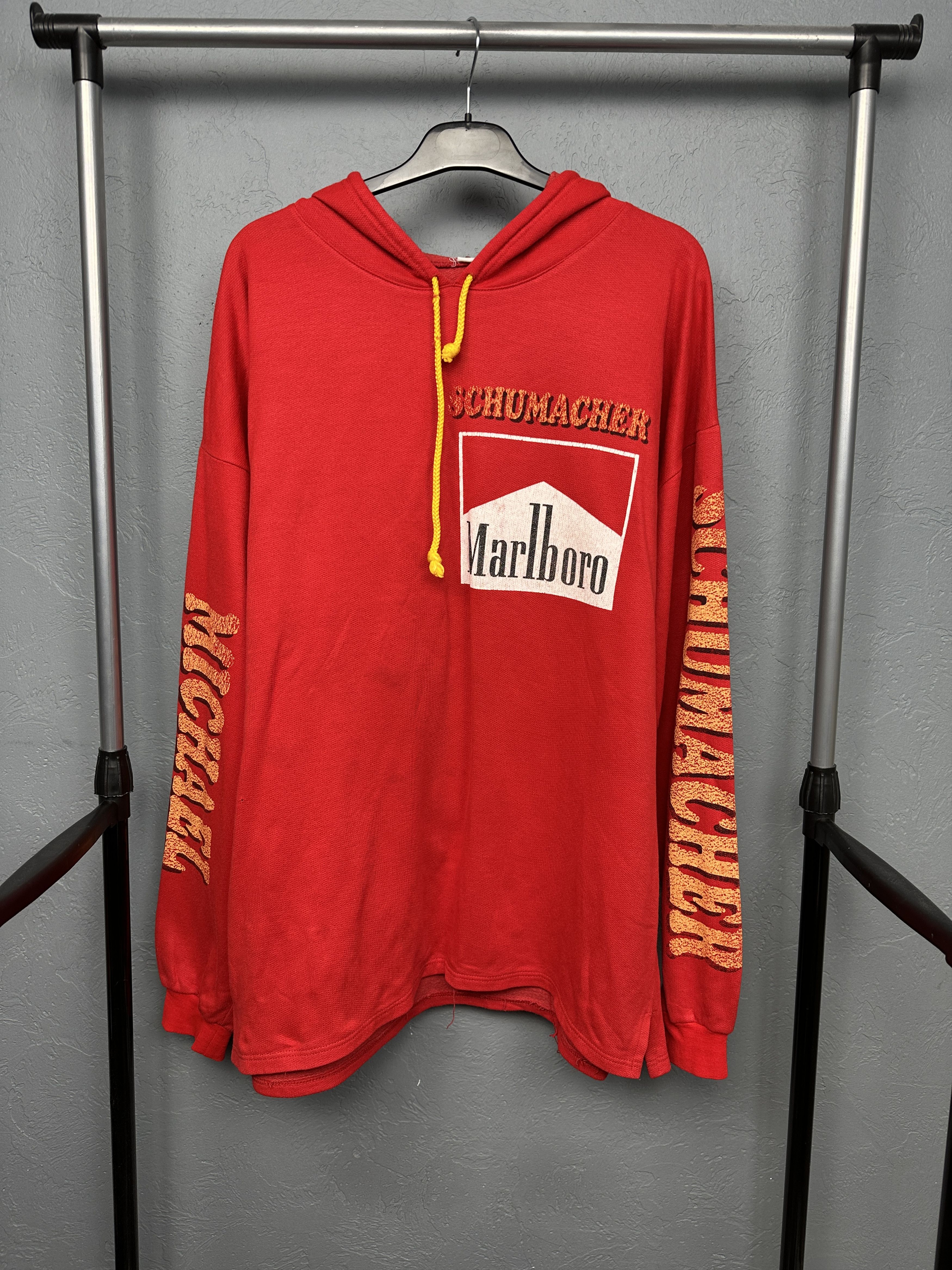 Marlboro Michael Schumacher Ferrari Marlboro 90s Vintage Mens Hoodie Size US XXL / EU 58 / 5 - 5 Thumbnail