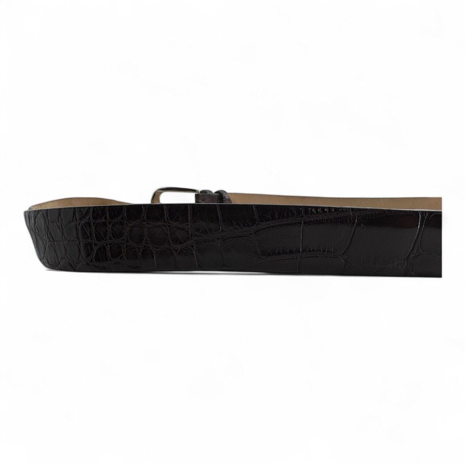 Cesare Attolini Cesare Attolini Brown Alligator Belt Size 44 (NEEDS REPAIR) Size 44 - 4 Thumbnail