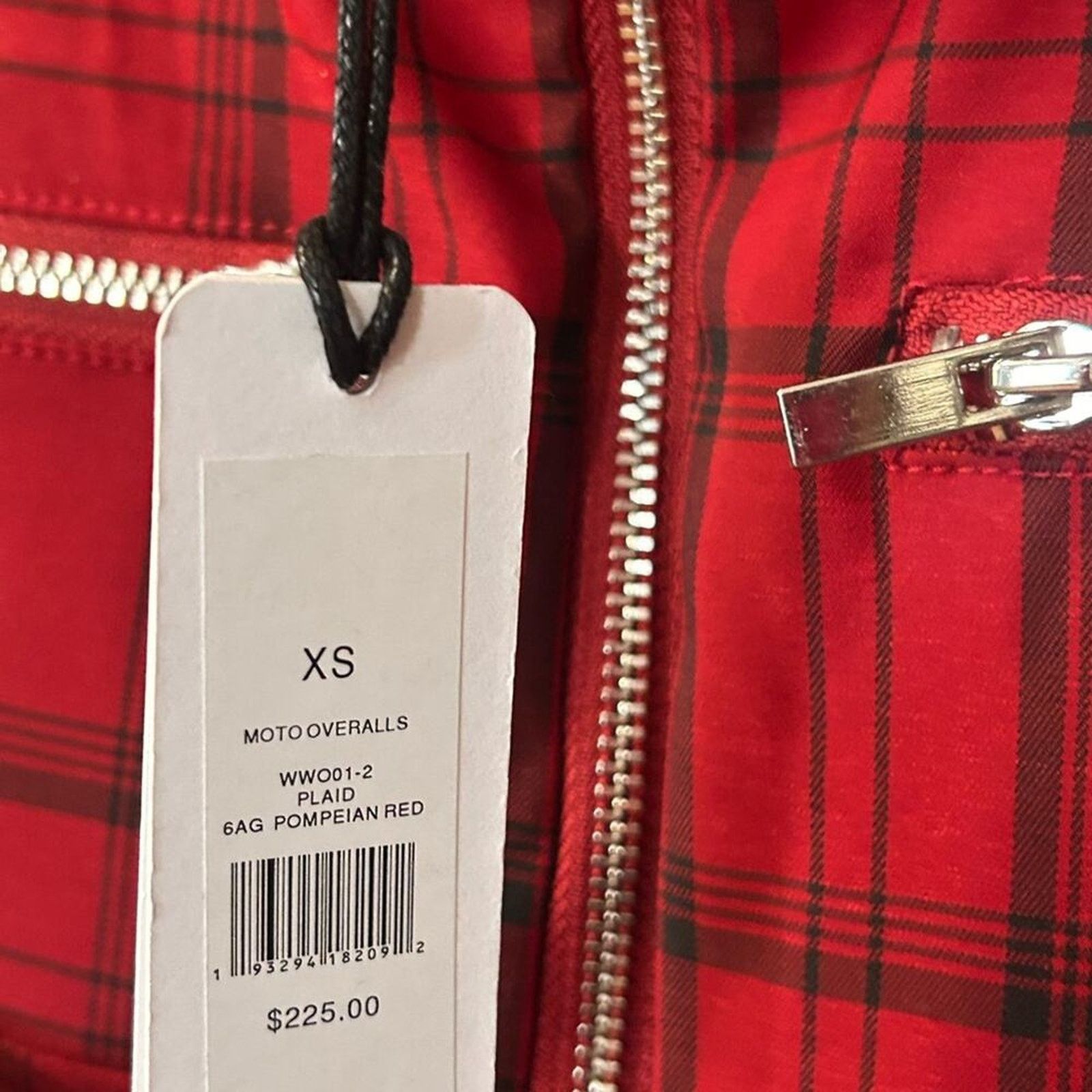 WeWoreWhat Nwt-WeWoreWhat- Seen on TV- Plaid Moto Overalls XS MSRP $225 Size 26" / US 2 / IT 38 - 7 Thumbnail