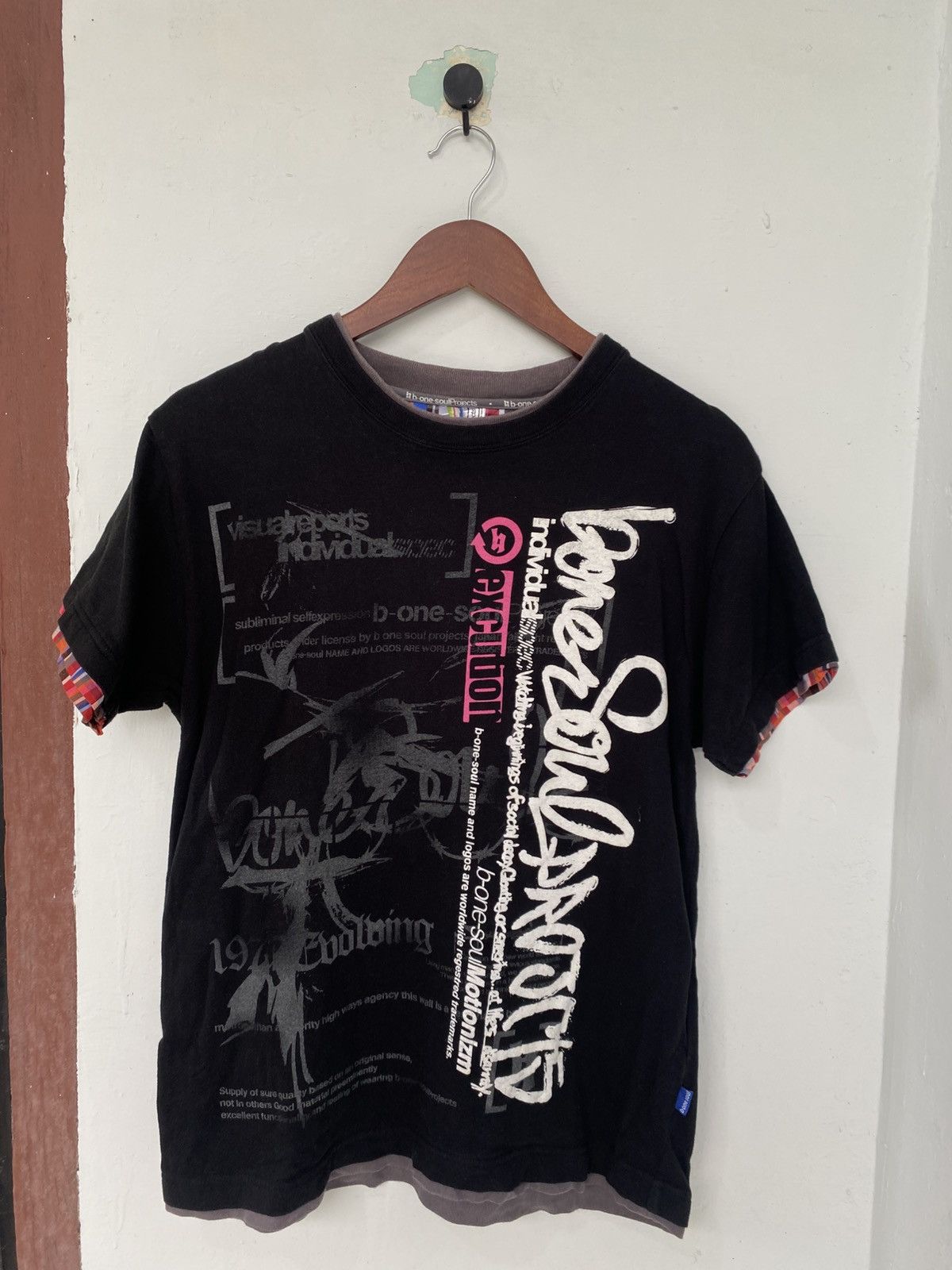 Japanese Brand B one soul double poem hip hop y2k t shirt Size US M / EU 48-50 / 2 - 1 Thumbnail