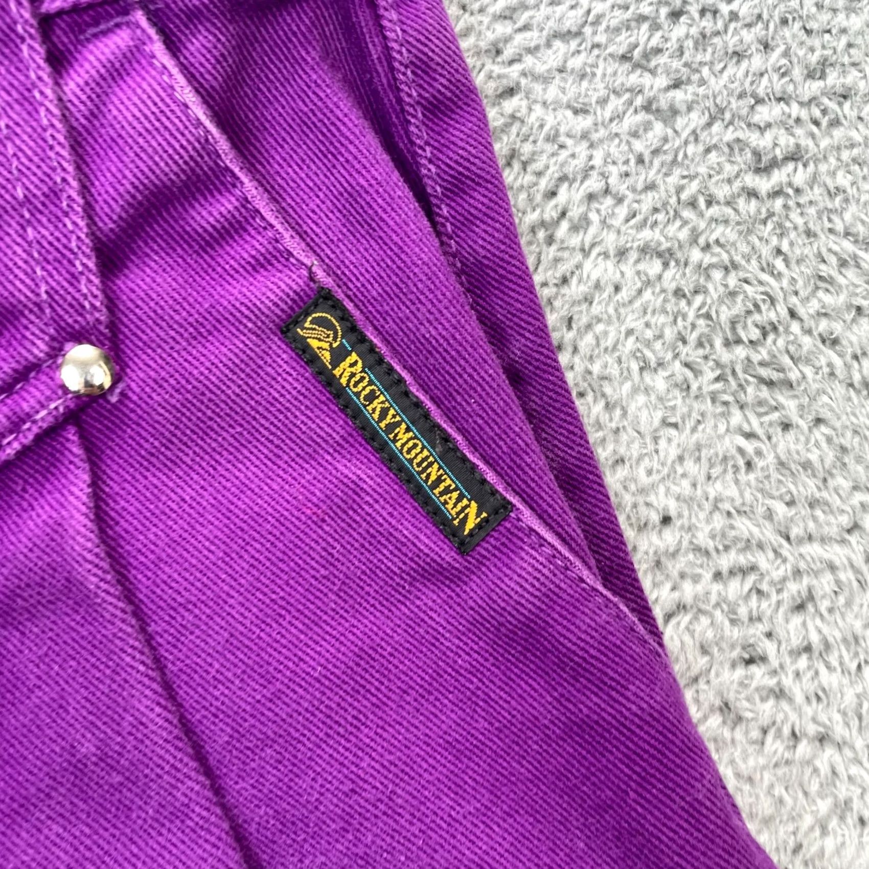 Vintage VINTAGE Rocky Mountain Jeans Womens 24x34 Purple Denim High Waist Western Boho Shirt Hat Jeans? Size 28" / US 6 / IT 42 - 4 Thumbnail