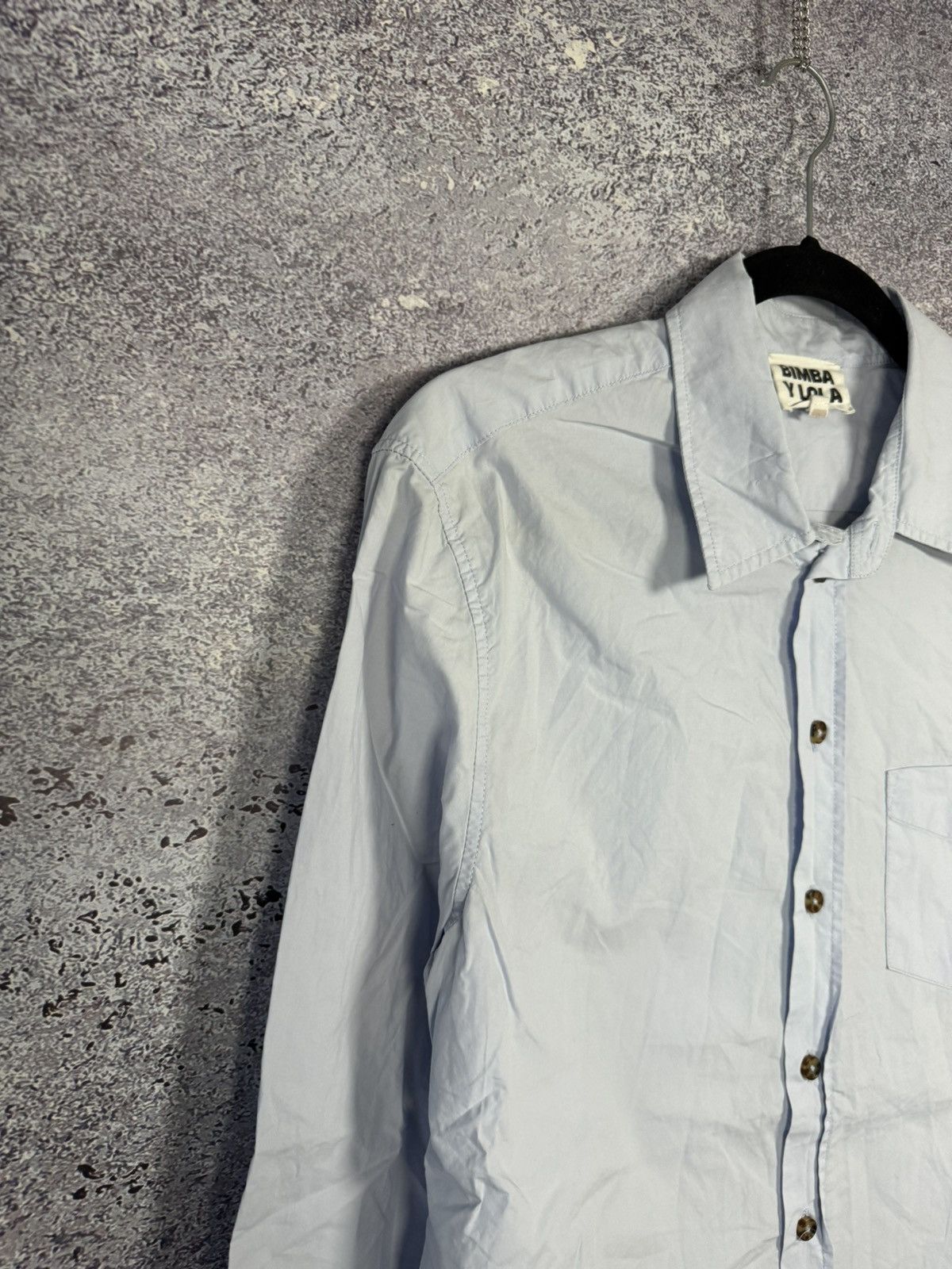 Designer × Japanese Brand × Vintage Bimba y Lola Blue Shirt Button up oldmoney S size Size US S / EU 44-46 / 1 - 6 Thumbnail