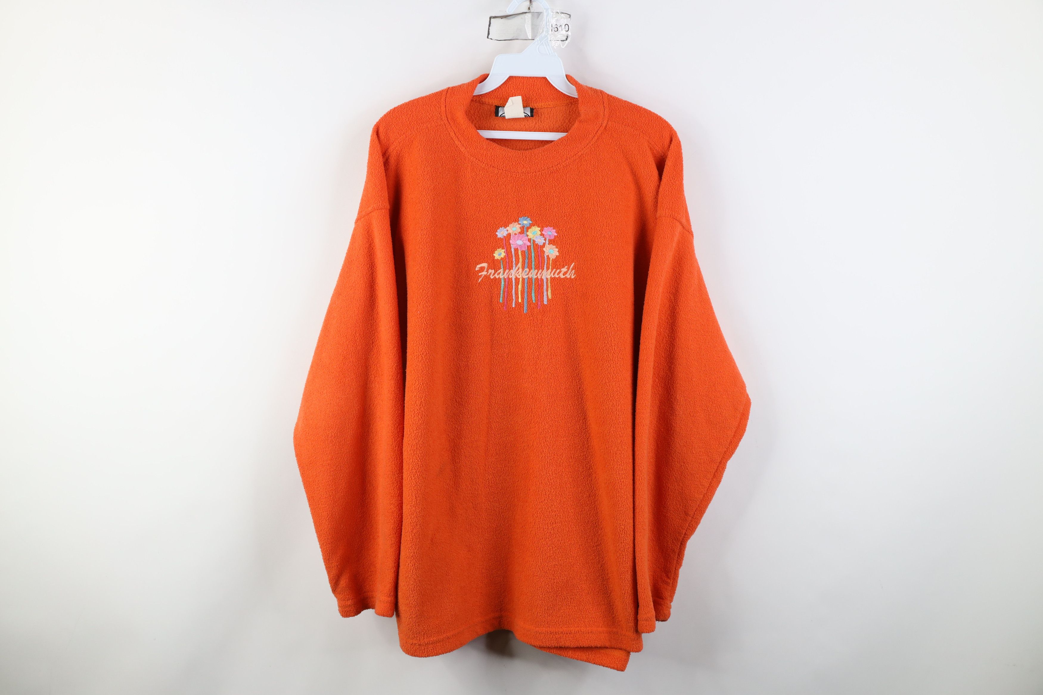 Vintage Vintage 90s Frankenmuth Michigan Flower Terry Sweatshirt Size L / US 10 / IT 46 - 1 Thumbnail