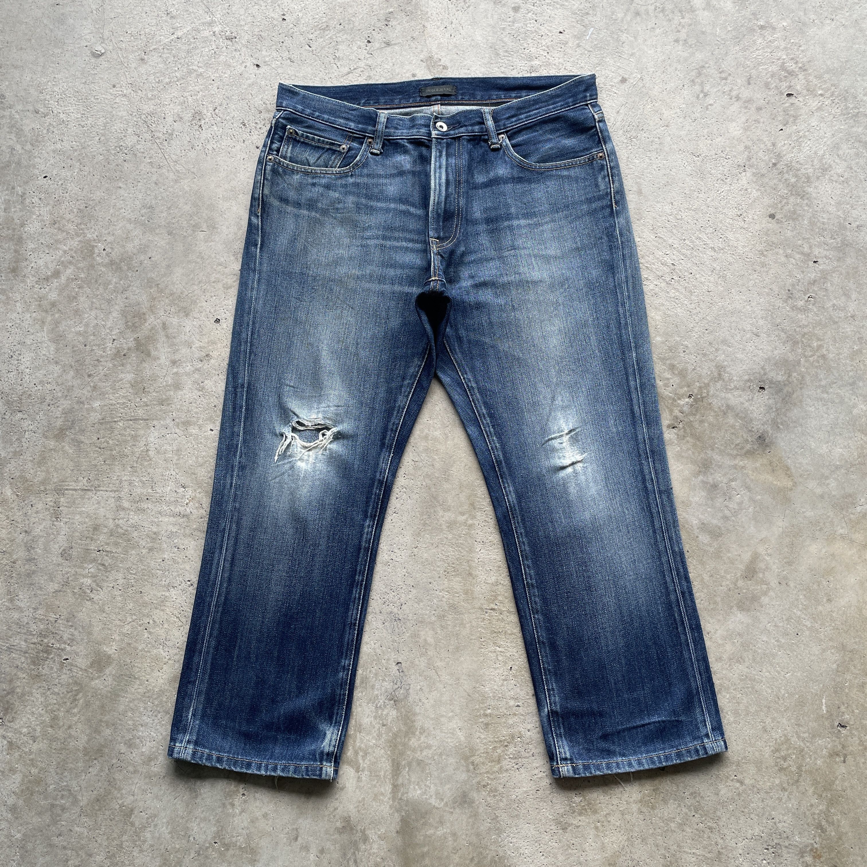 Japanese Brand VINTAGE JAPANESE DENIM FADED DISTRESSED JEANS PANTS W36 Size US 36 / EU 52 - 2 Thumbnail