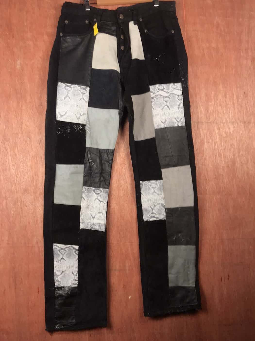 Levi's DLL Hippie Levis Black patchwork vintage Denim Pants #A2616 Size US 32 / EU 48 - 4 Thumbnail