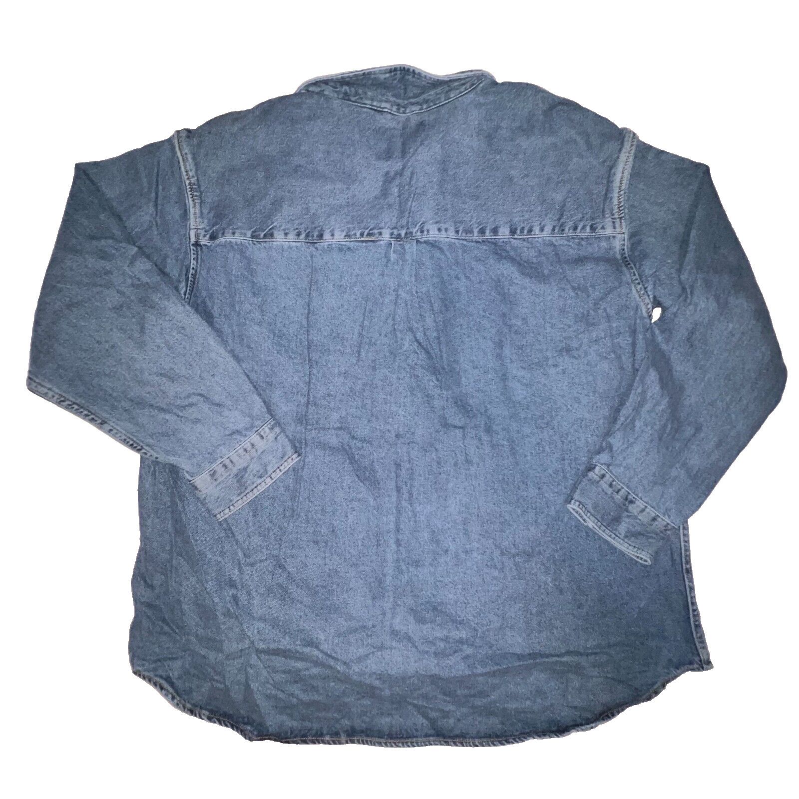 Levi's Levi's Silver Tab Denim Oversized Blue Pocket Shirt Men's XL Size US XL / EU 56 / 4 - 14 Thumbnail