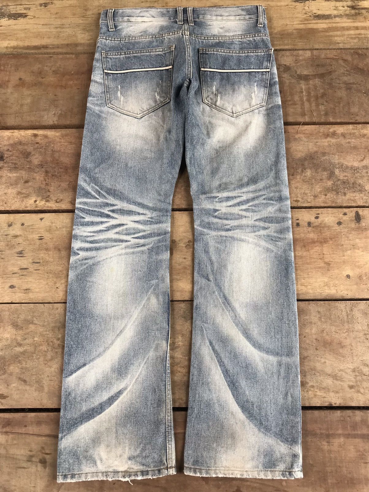 Seditionaries 💥FLARE💥90s STYLE IMPROVES SICK FADES DISTRESSED DENIM F394 Size US 32 / EU 48 - 3 Thumbnail
