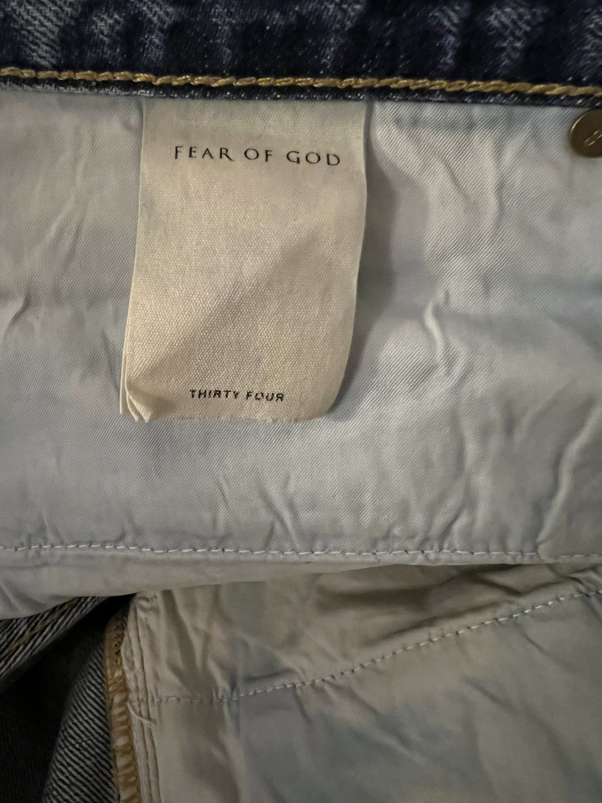 Fear of God Fear of God 5th collection, medium wash selvedge Denim Size US 34 / EU 50 - 7 Thumbnail