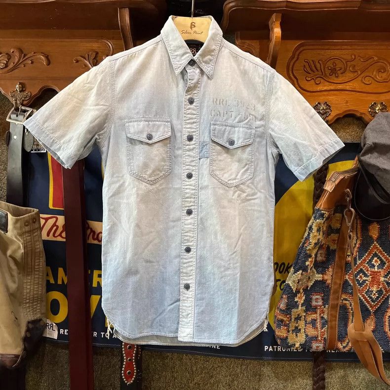 RRL Ralph Lauren RRL Ralph Lauren Patch made old short sleeved T-shirt shir Size US XS / EU 42 / 0 - 1 Thumbnail