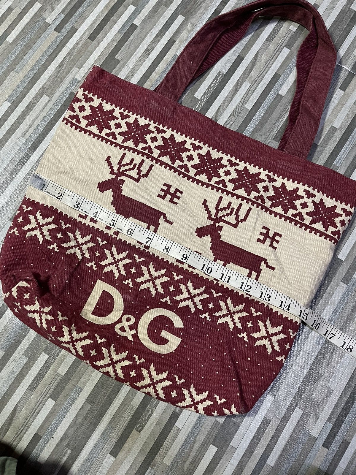 Dolce & Gabbana Dolce & Gabbana Reindeer Canvas Tote Bag Size ONE SIZE - 3 Thumbnail