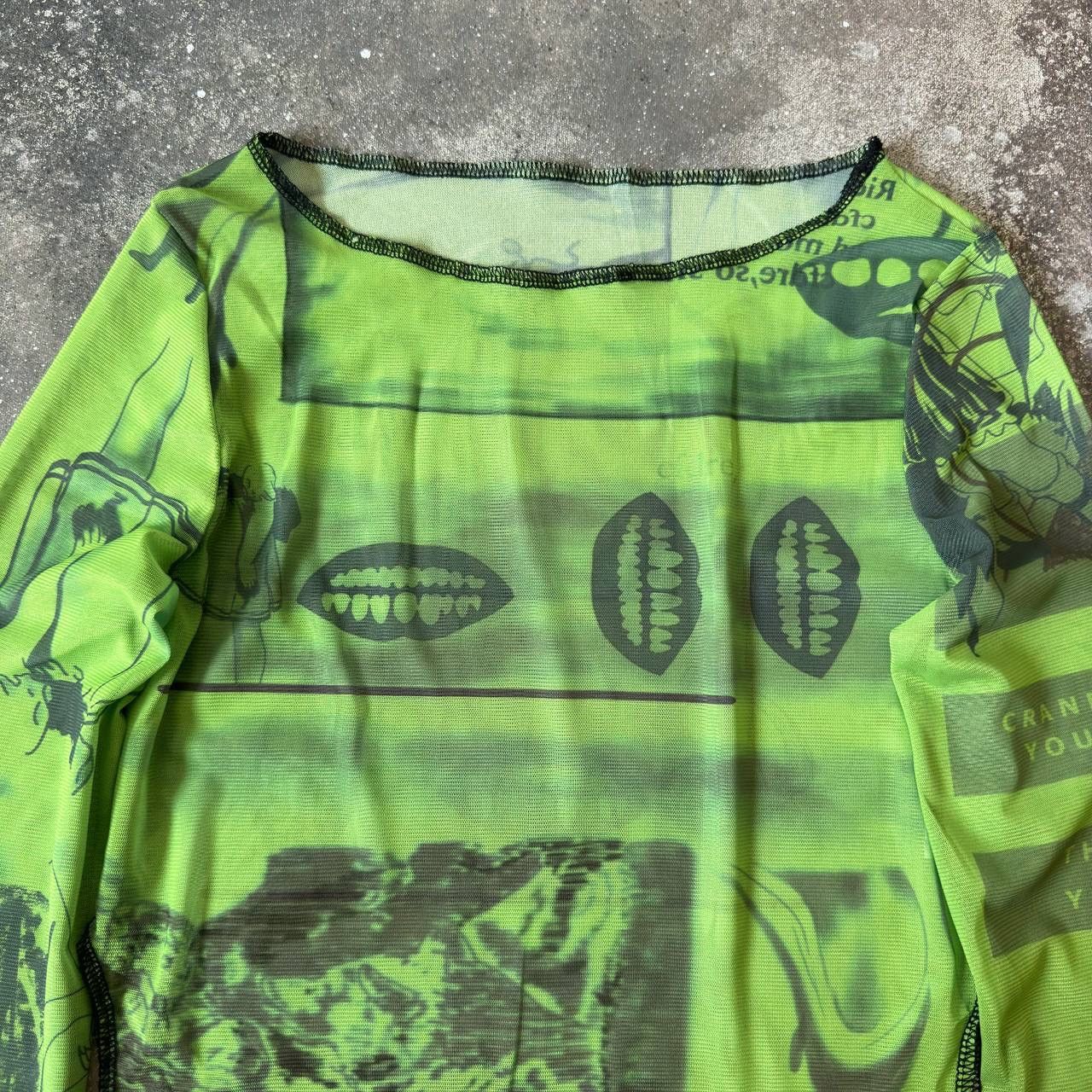 Hysteric Glamour Sexy Y2K Mesh Long Sleeve Top (Rick Owen’s Vibe) Size S / US 4 / IT 40 - 3 Thumbnail