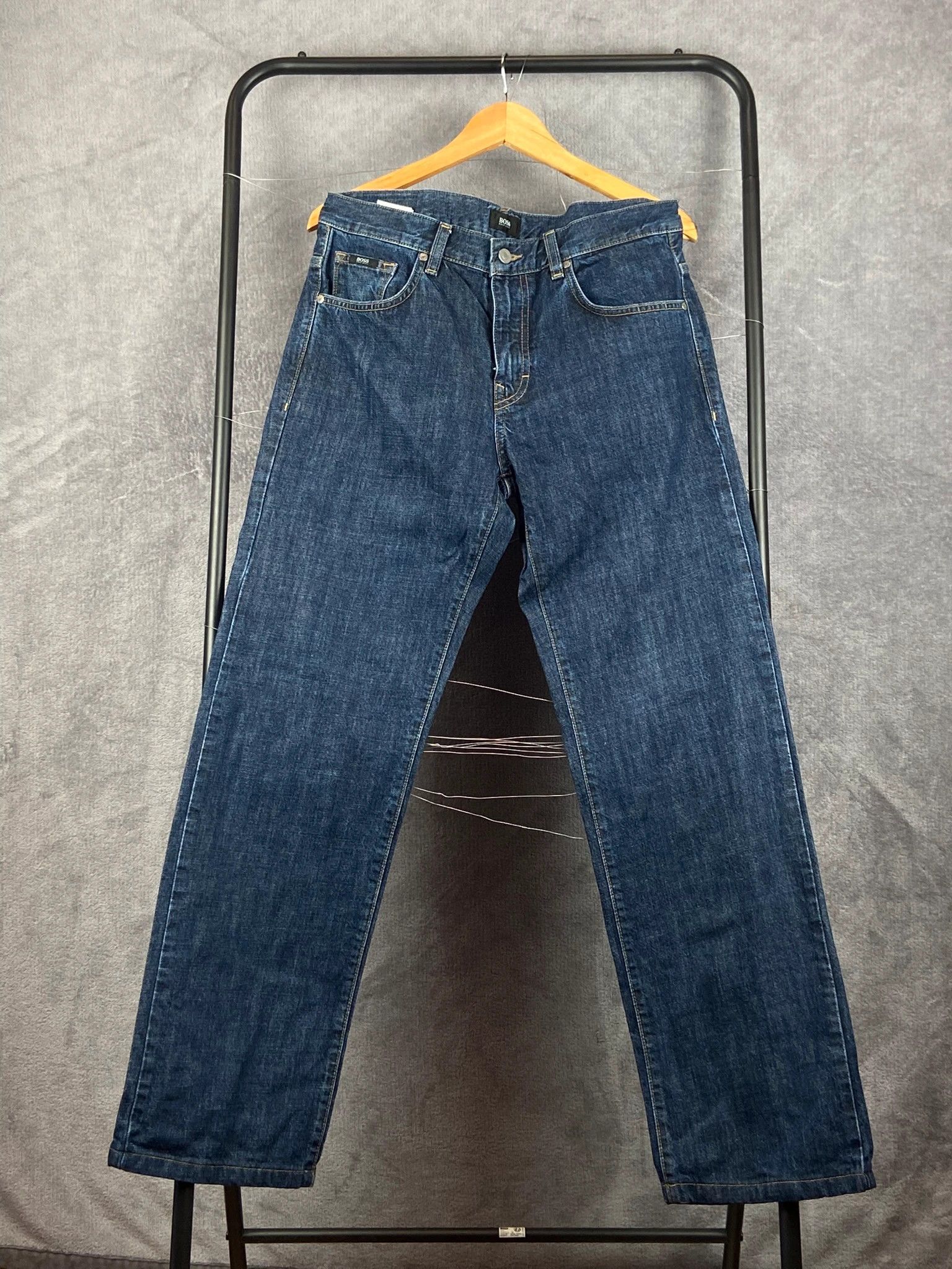Wrangler Wrangler Blue Denim Jeans M Straight Fit USA Style Size US 34 / EU 50 - 1 Thumbnail