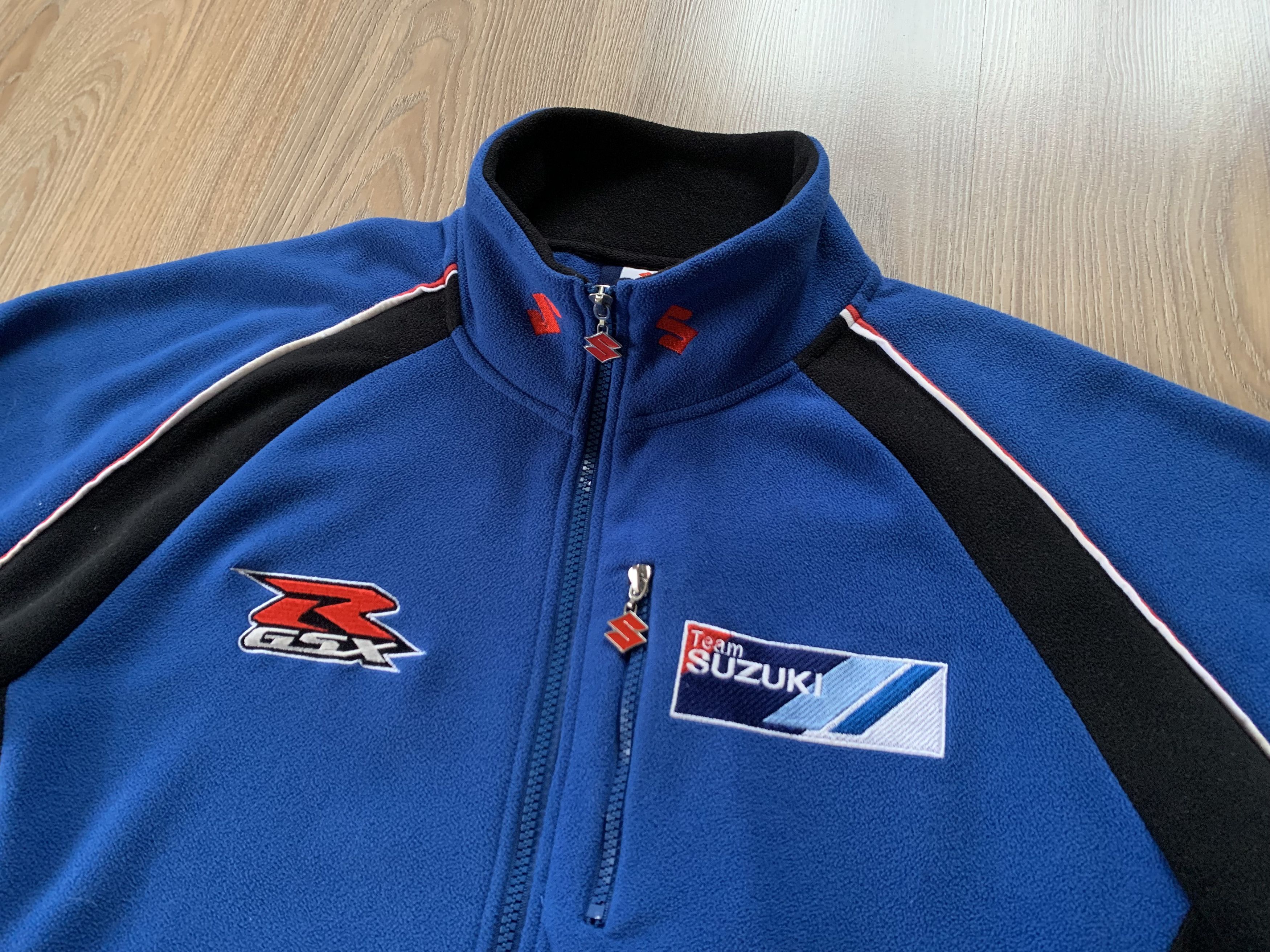 Vintage Vintage Suzuki Team GSX-R Fleece Full Zip Jacket Size US S / EU 44-46 / 1 - 4 Thumbnail