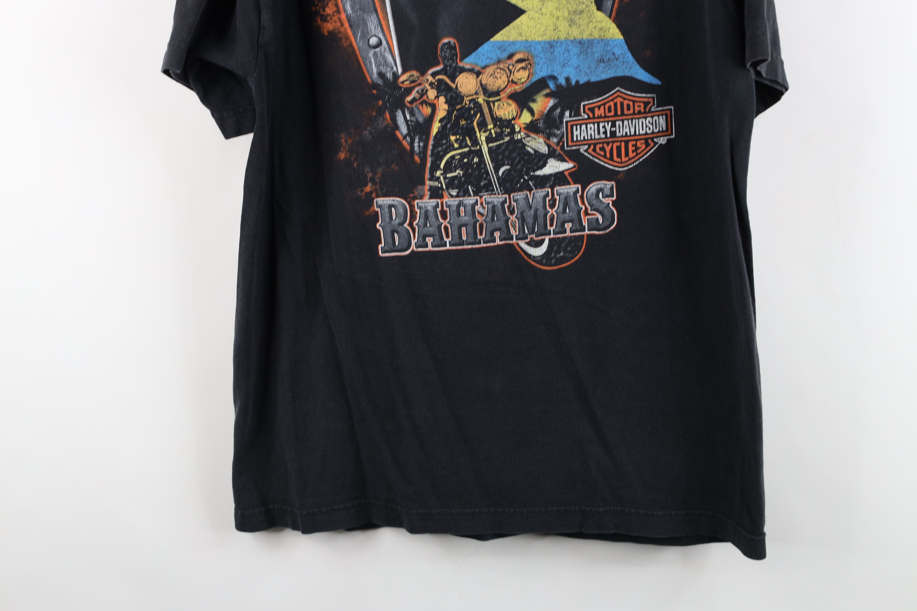 Harley Davidson Vintage Y2K Harley Davidson Spell Out Bahamas T-Shirt Black Size US L / EU 52-54 / 3 - 15 Thumbnail