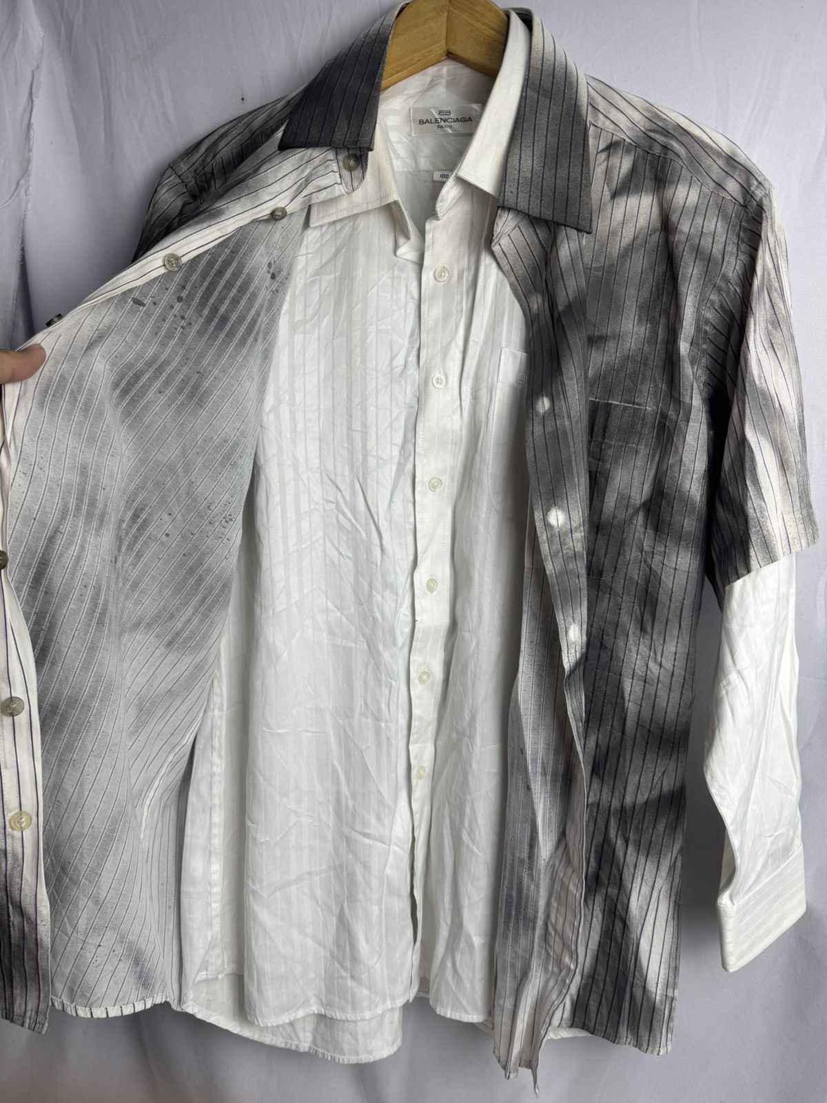 Balenciaga Balenciaga 1OF1 Double Layers Vintage Sprayed Size US M / EU 48-50 / 2 - 4 Thumbnail