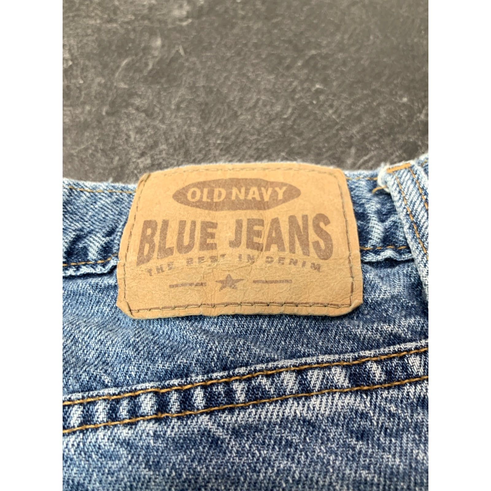 Old Navy Old Navy Jeans Women's Size 14 Long Straight Blue Dark Wash Denim 5-Pocket Zip Inseam 33in Regular Rise Mid Vintage No Size 36" / US 14 / IT 50 - 2 Thumbnail