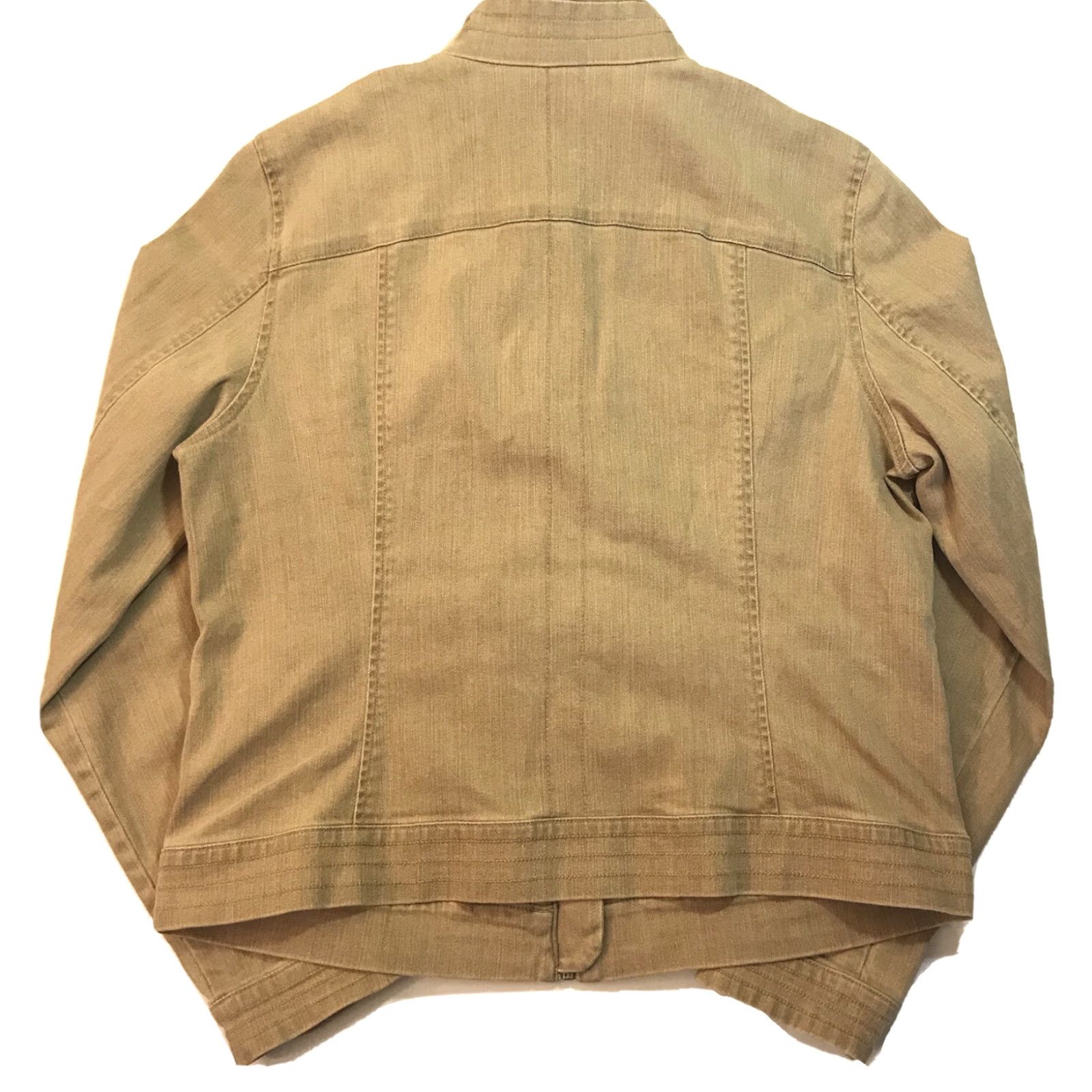 Ralph Lauren Ralph Lauren Women's Denim Jacket Size 14 Tan Stretch Button Up Coat Classic Size 36" / US 14 / IT 50 - 4 Thumbnail