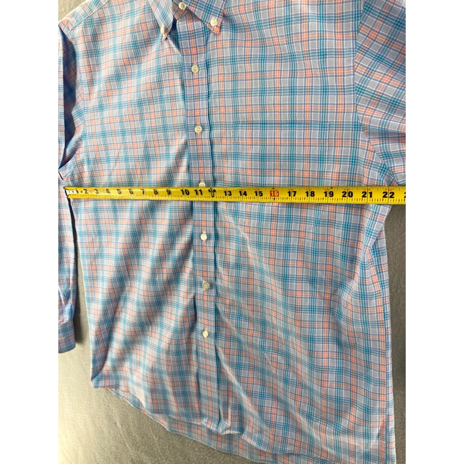 Jos. A. Bank Jos. A. Bank Traveler Shirt Mens Medium Plaid Colorful Stripes Dress Shirt Button-Down Long Sleeve Travel Multicolor Cotton Knit Regular Fit Shirt Size US M / EU 48-50 / 2 - 2 Thumbnail