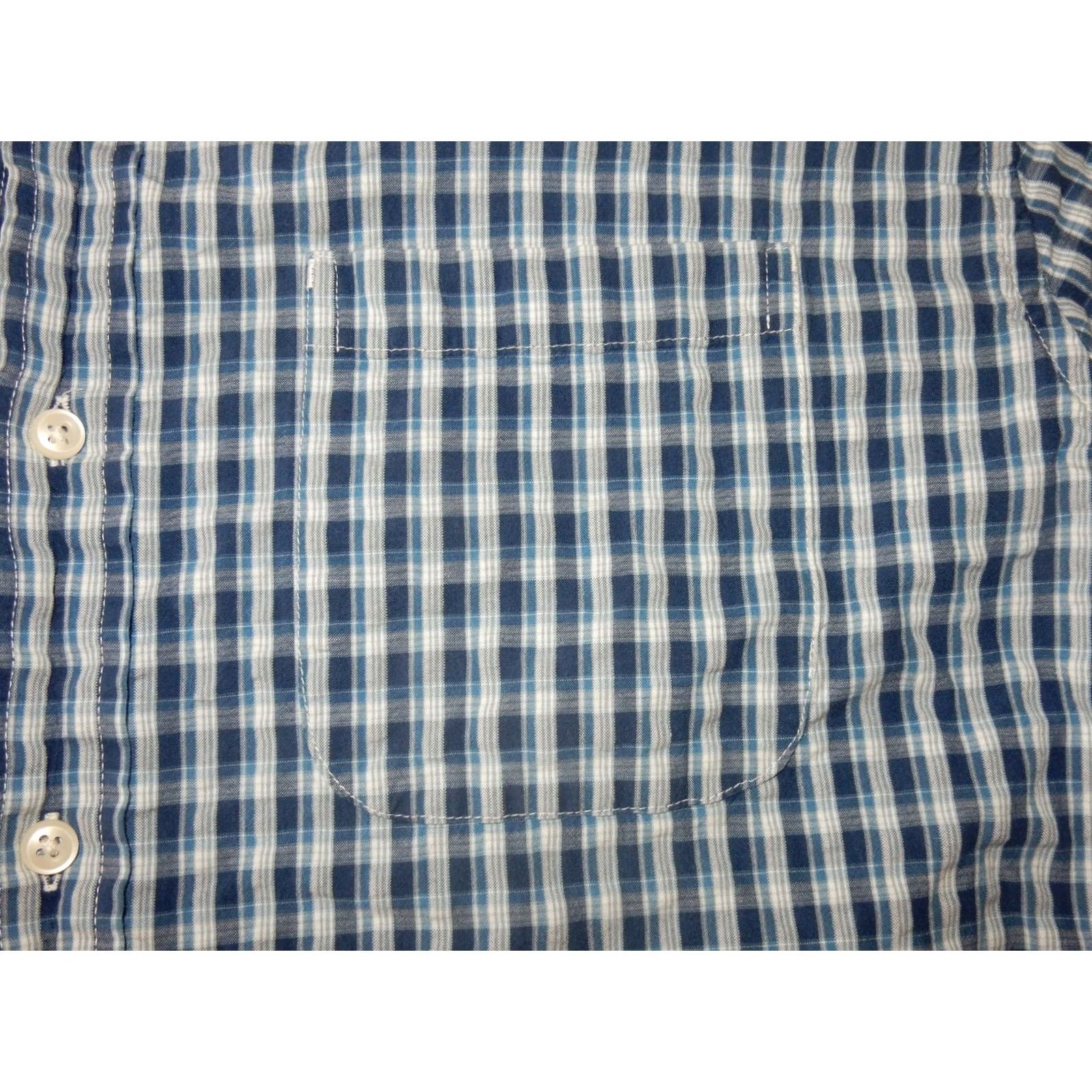 Vintage L.L. Bean Mens Short Sleeve Button-Up Shirt LT Blue Cotton Big & Tall Size US L / EU 52-54 / 3 - 3 Thumbnail