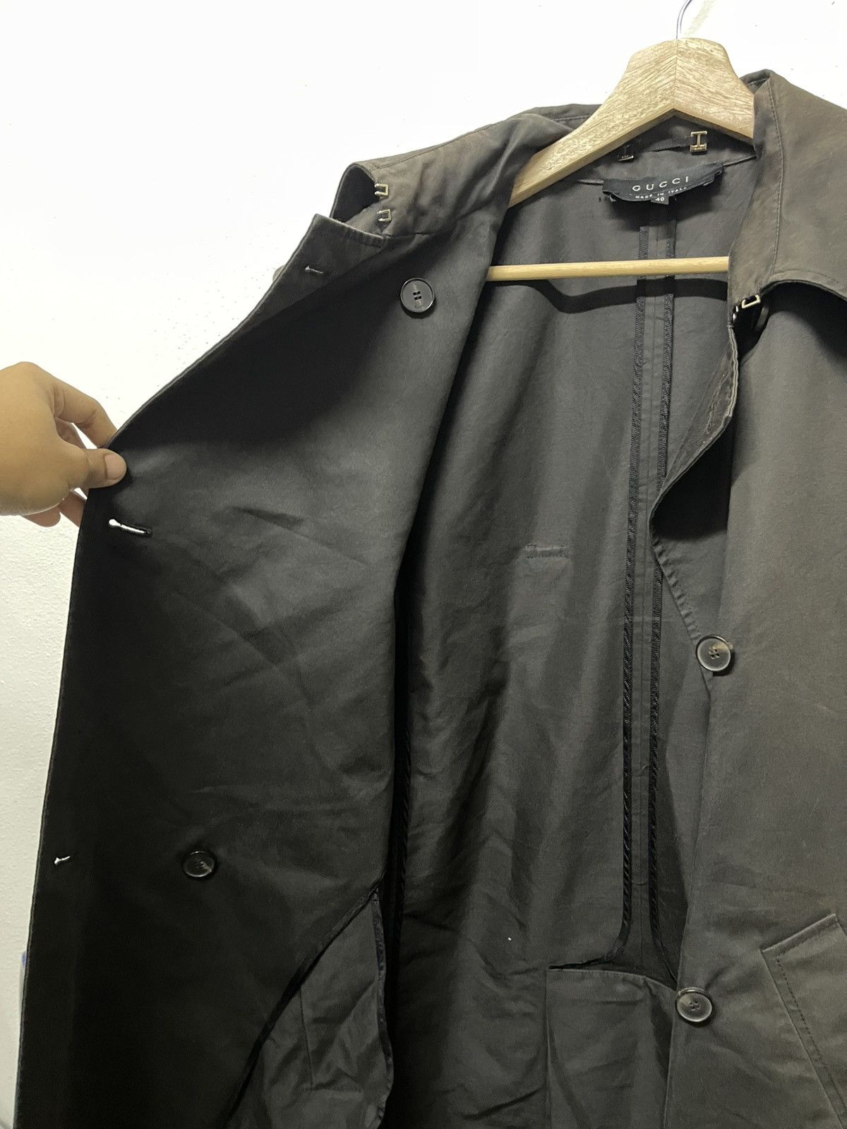 Gucci 90s GUCCI LONG TRENCH BELT LONG JACKET RARE Size US S / EU 44-46 / 1 - 18 Thumbnail